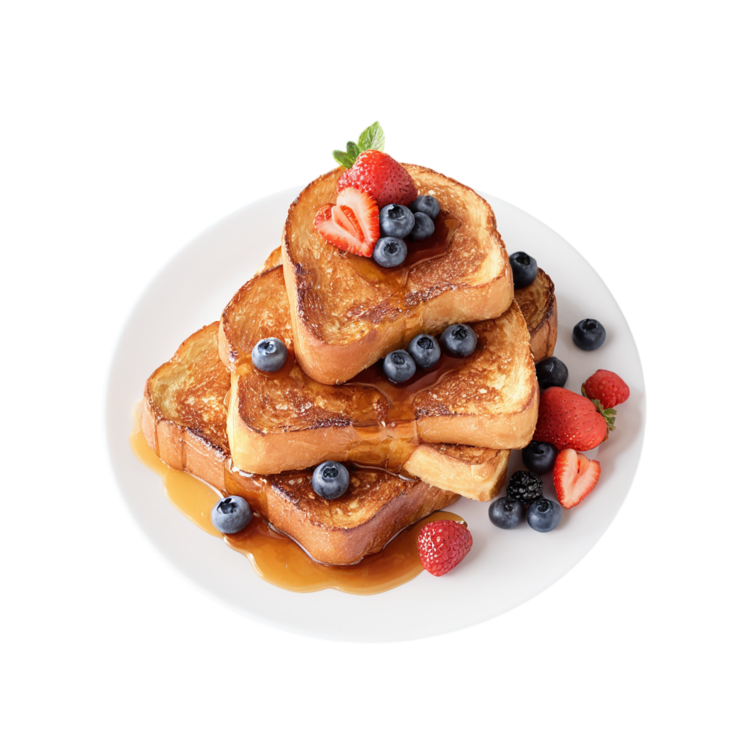 French toast breakfast foods isolated on transparent background #3424