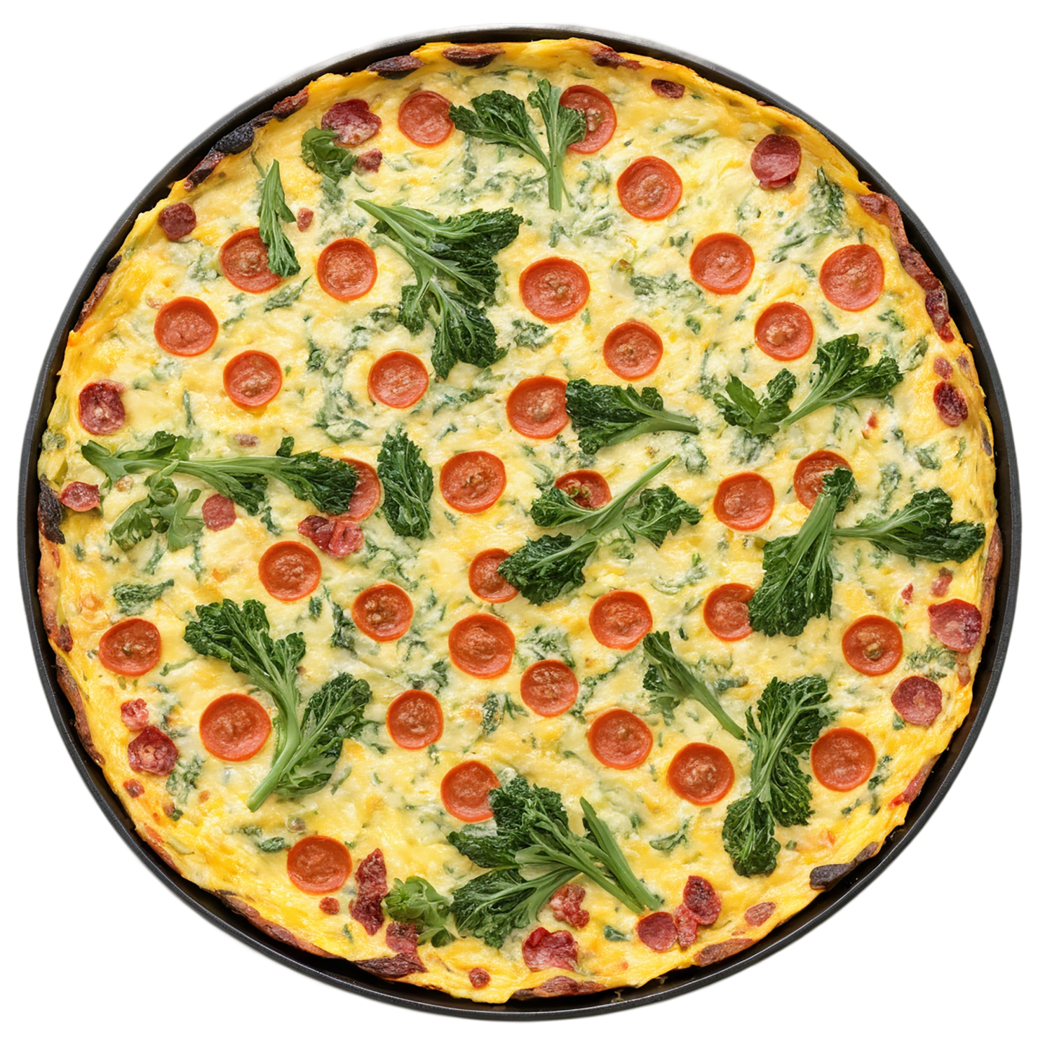 Frittata breakfast foods isolated on transparent background #3446