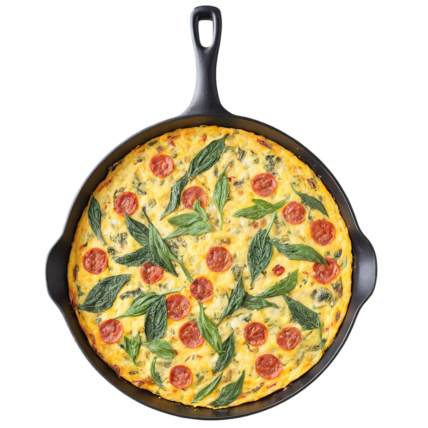 Frittata breakfast foods isolated on transparent background #3447