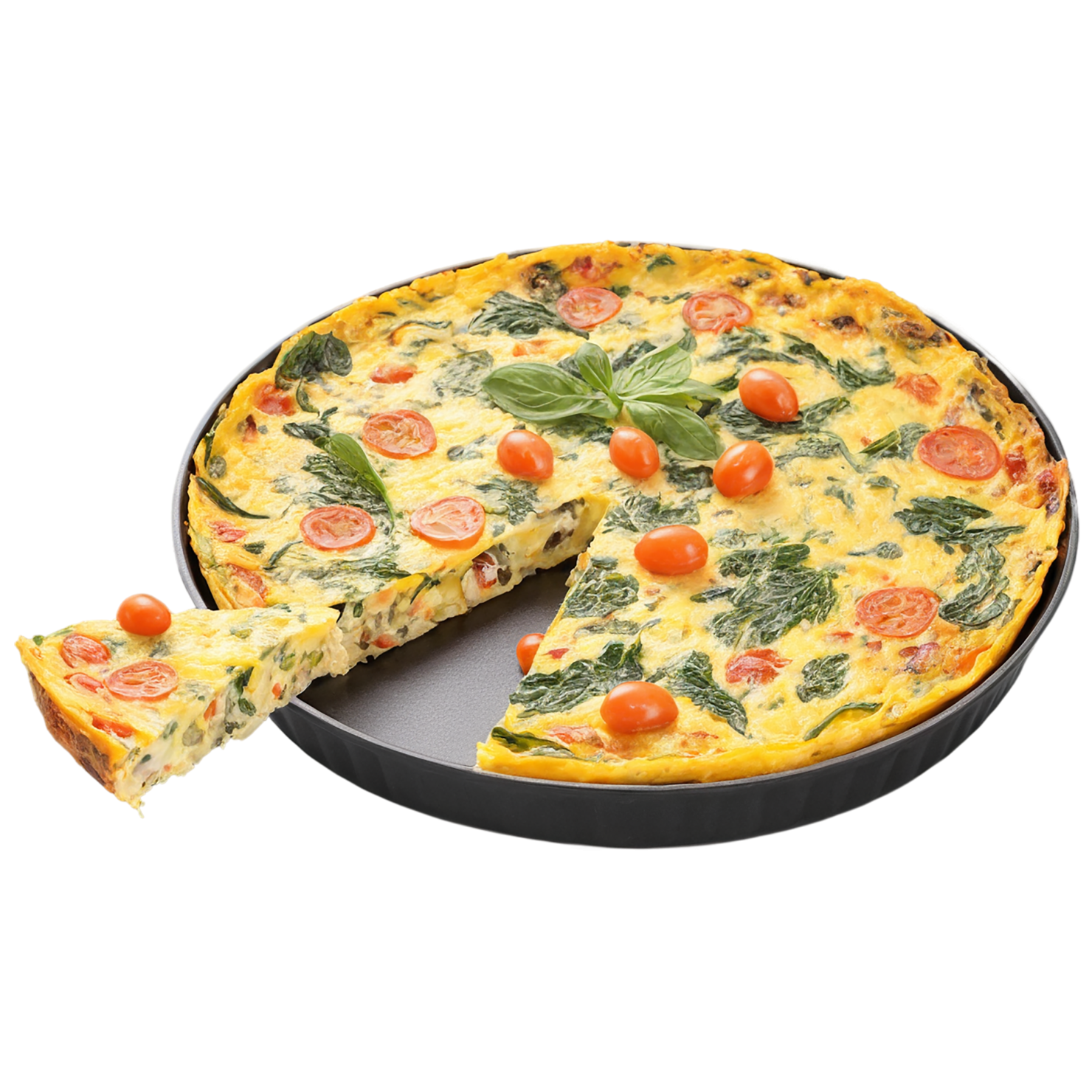 Frittata breakfast foods isolated on transparent background #3455