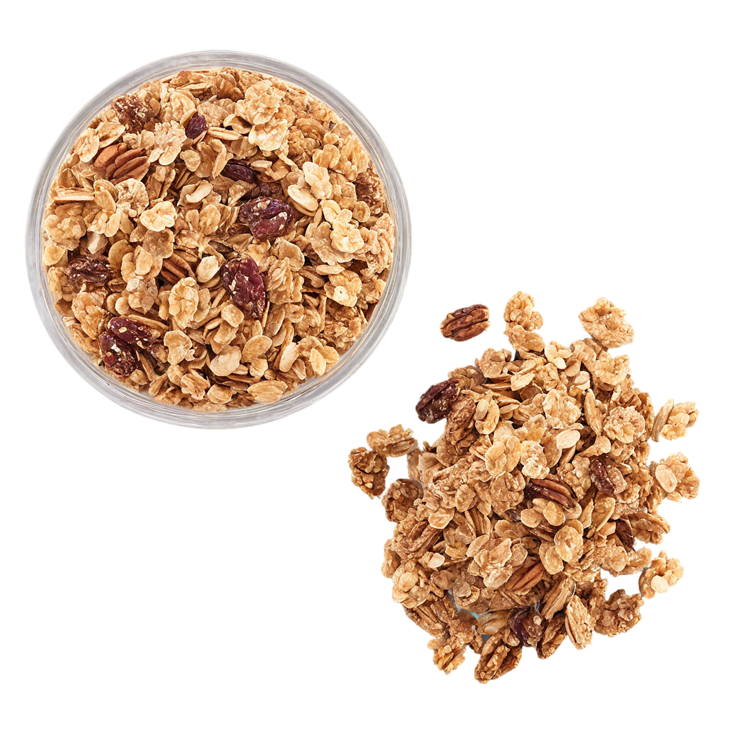 Granola breakfast foods isolated on transparent background #3458