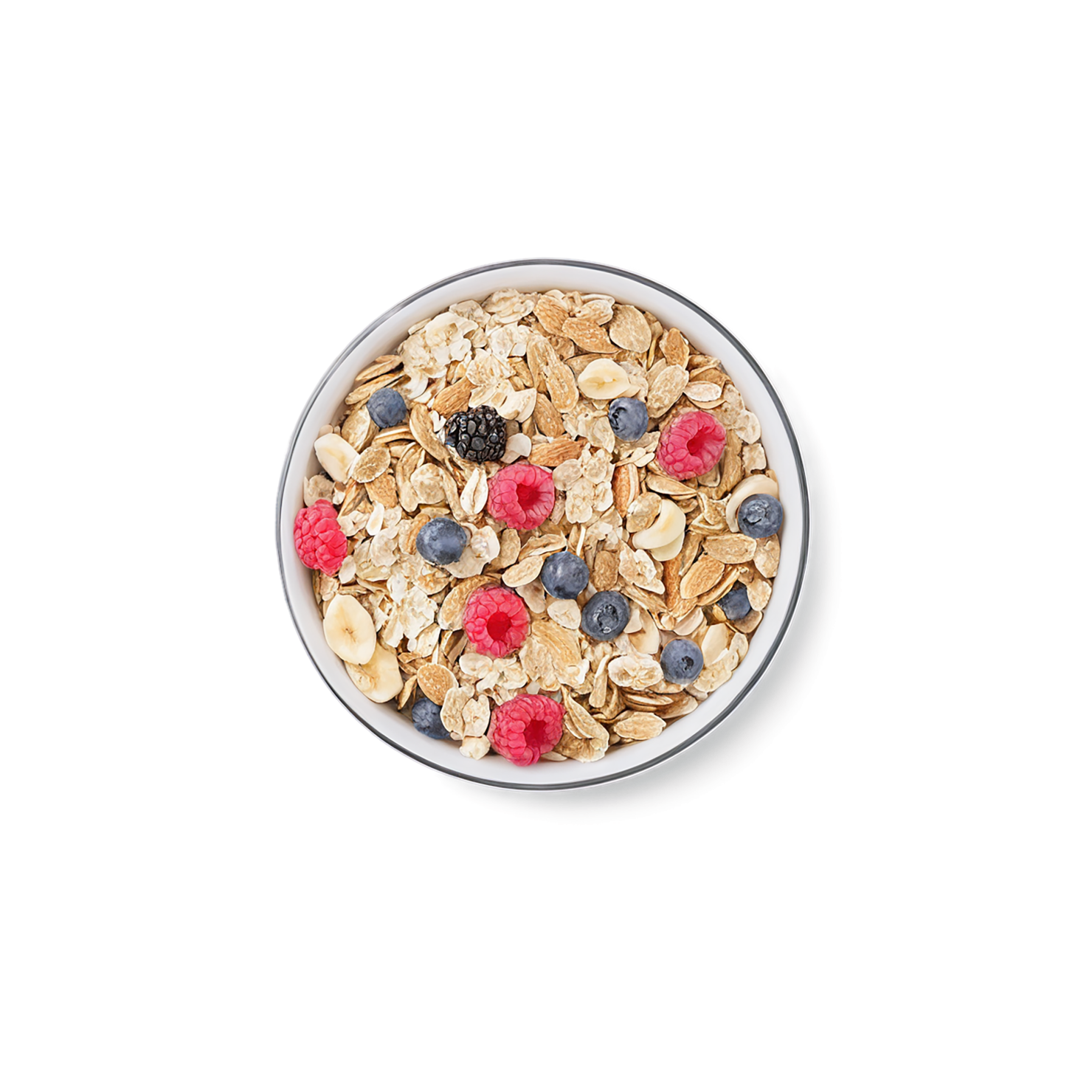 Muesli with fruits breakfast foods isolated on transparent background #3484