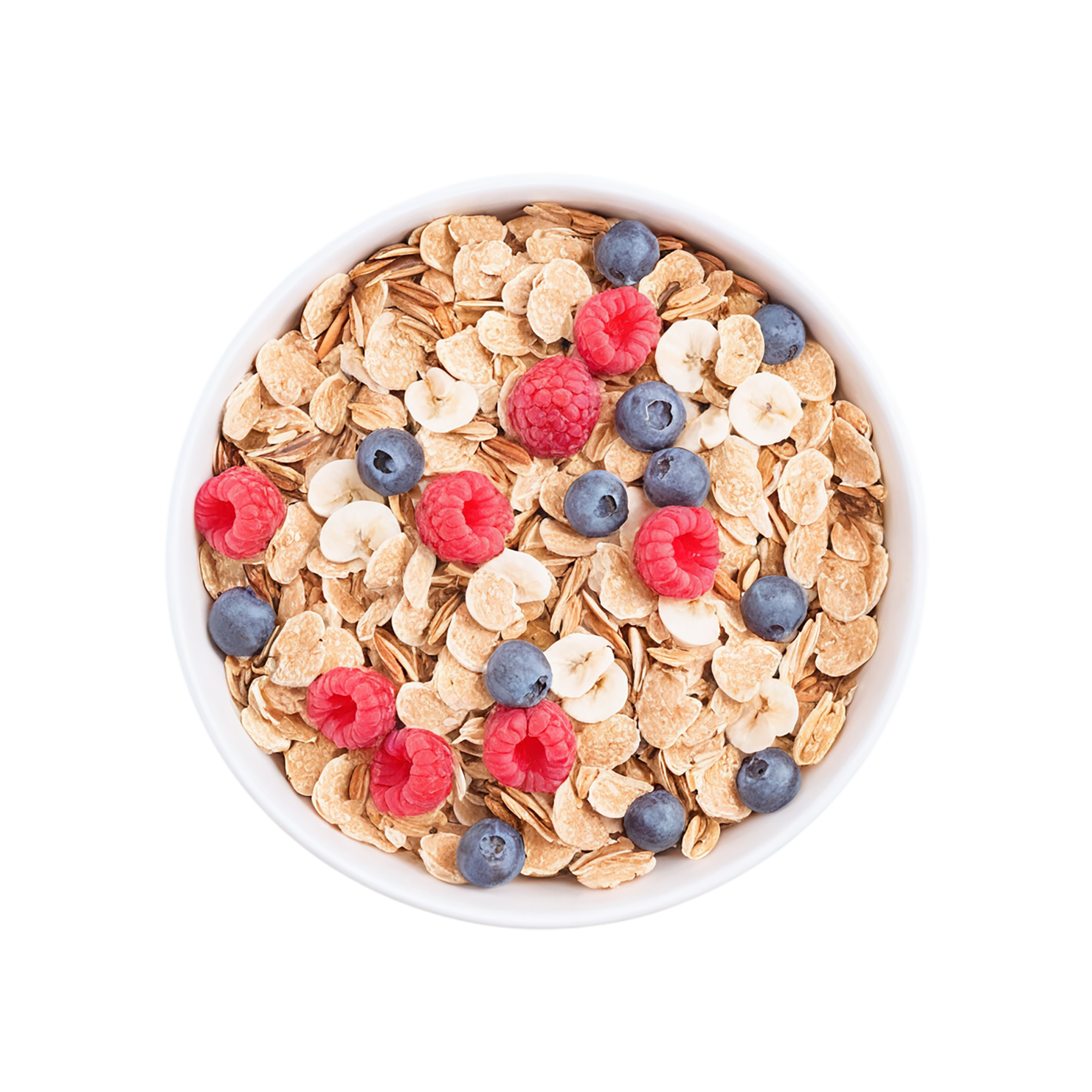 Muesli with fruits breakfast foods isolated on transparent background #3486