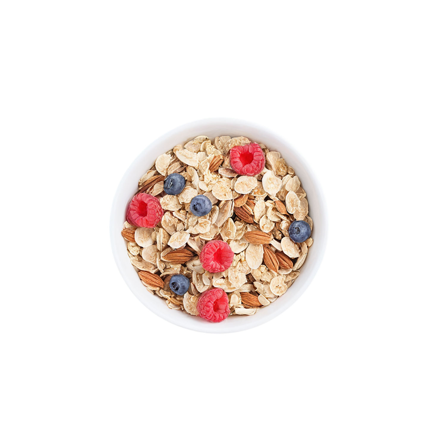 Muesli with fruits breakfast foods isolated on transparent background #3487