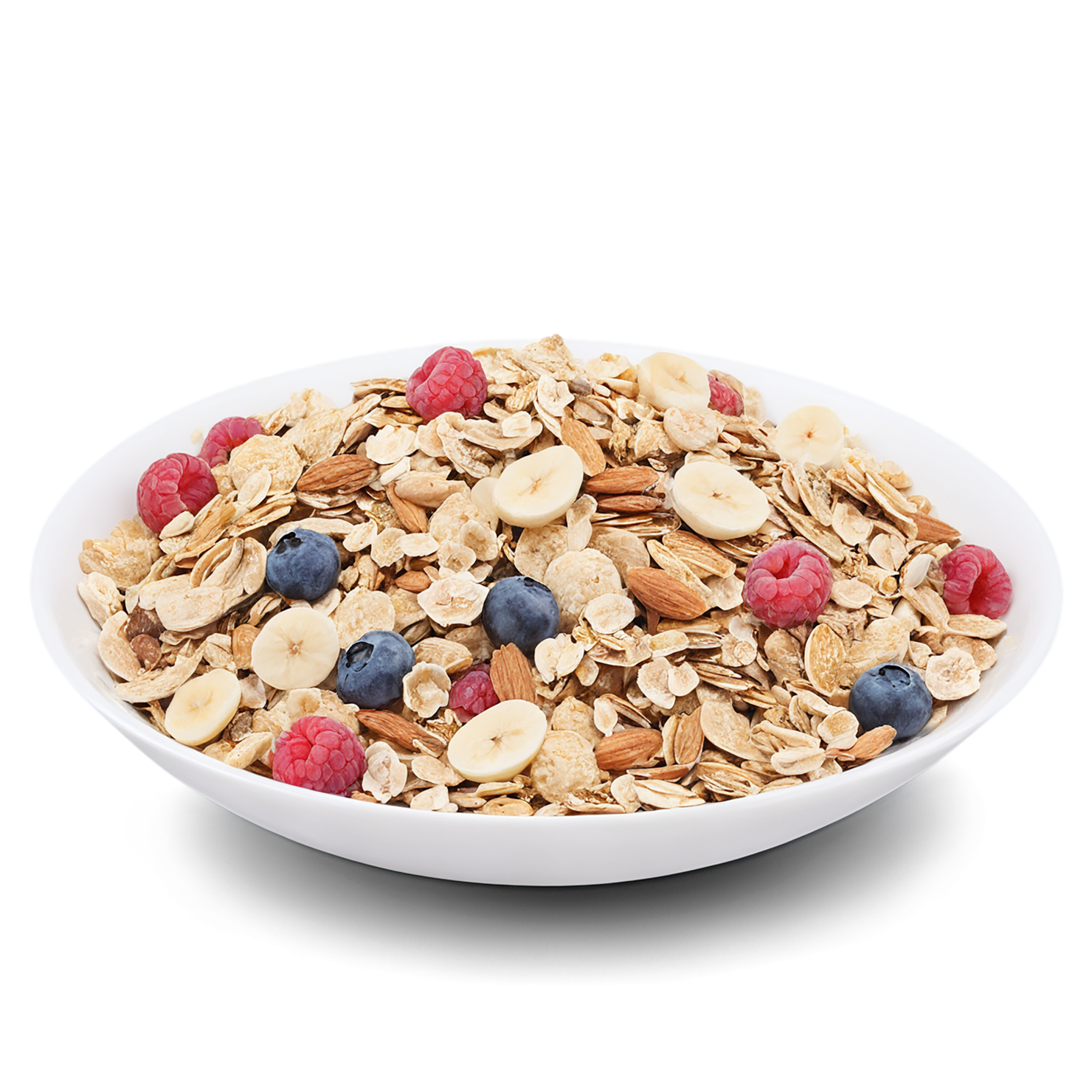 Muesli with fruits breakfast foods isolated on transparent background #3488