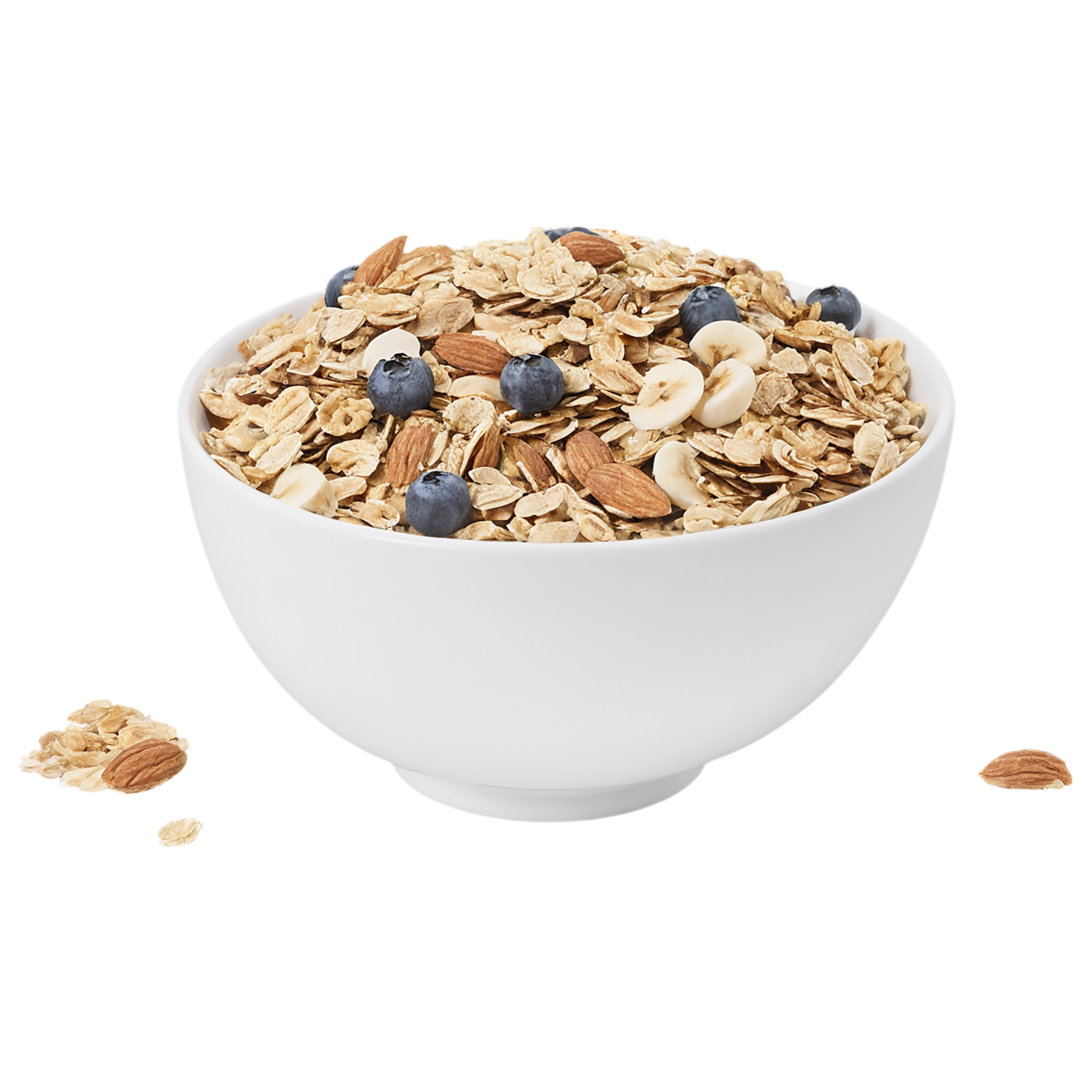 Muesli with fruits breakfast foods isolated on transparent background #3490