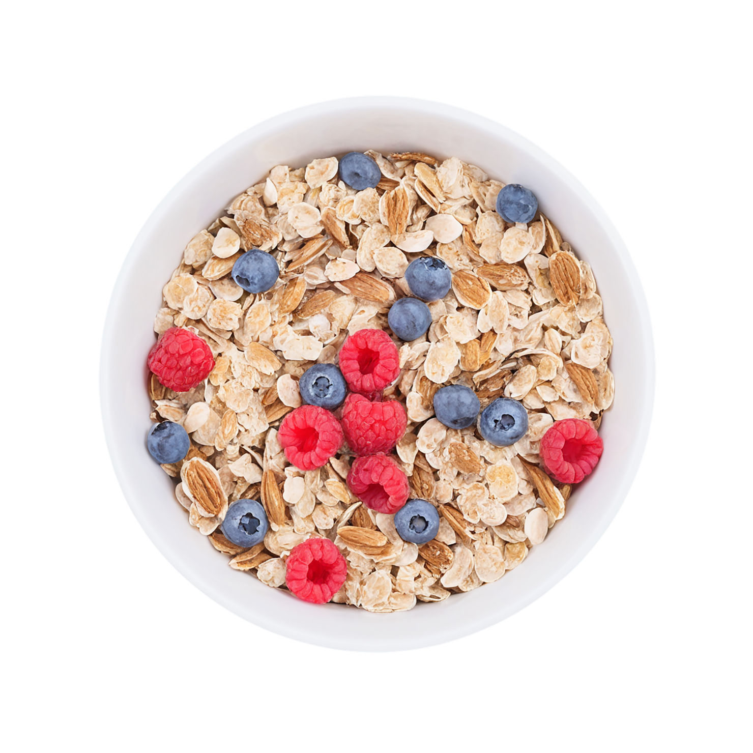 Muesli with fruits breakfast foods isolated on transparent background #3494