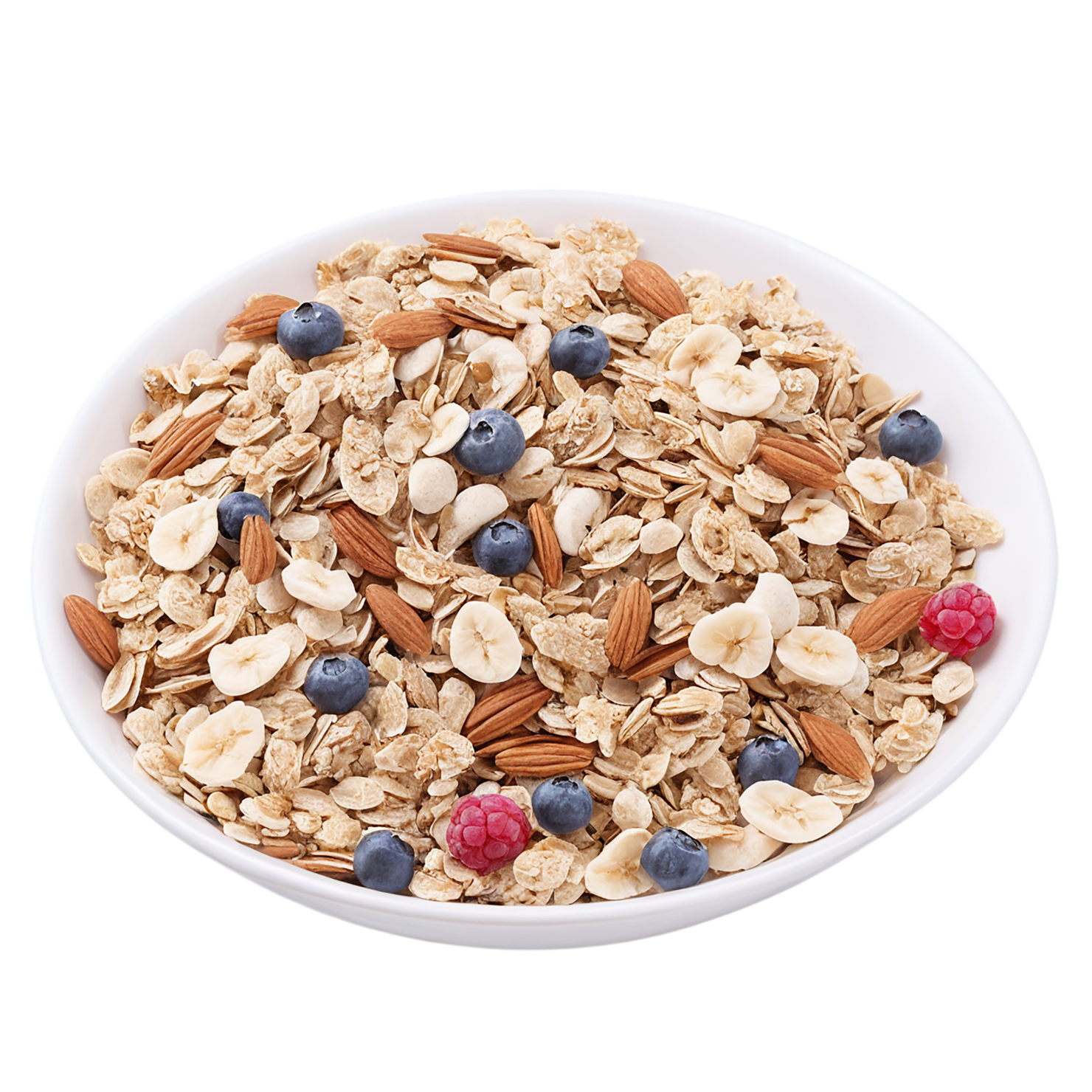 Muesli with fruits breakfast foods isolated on transparent background #3496
