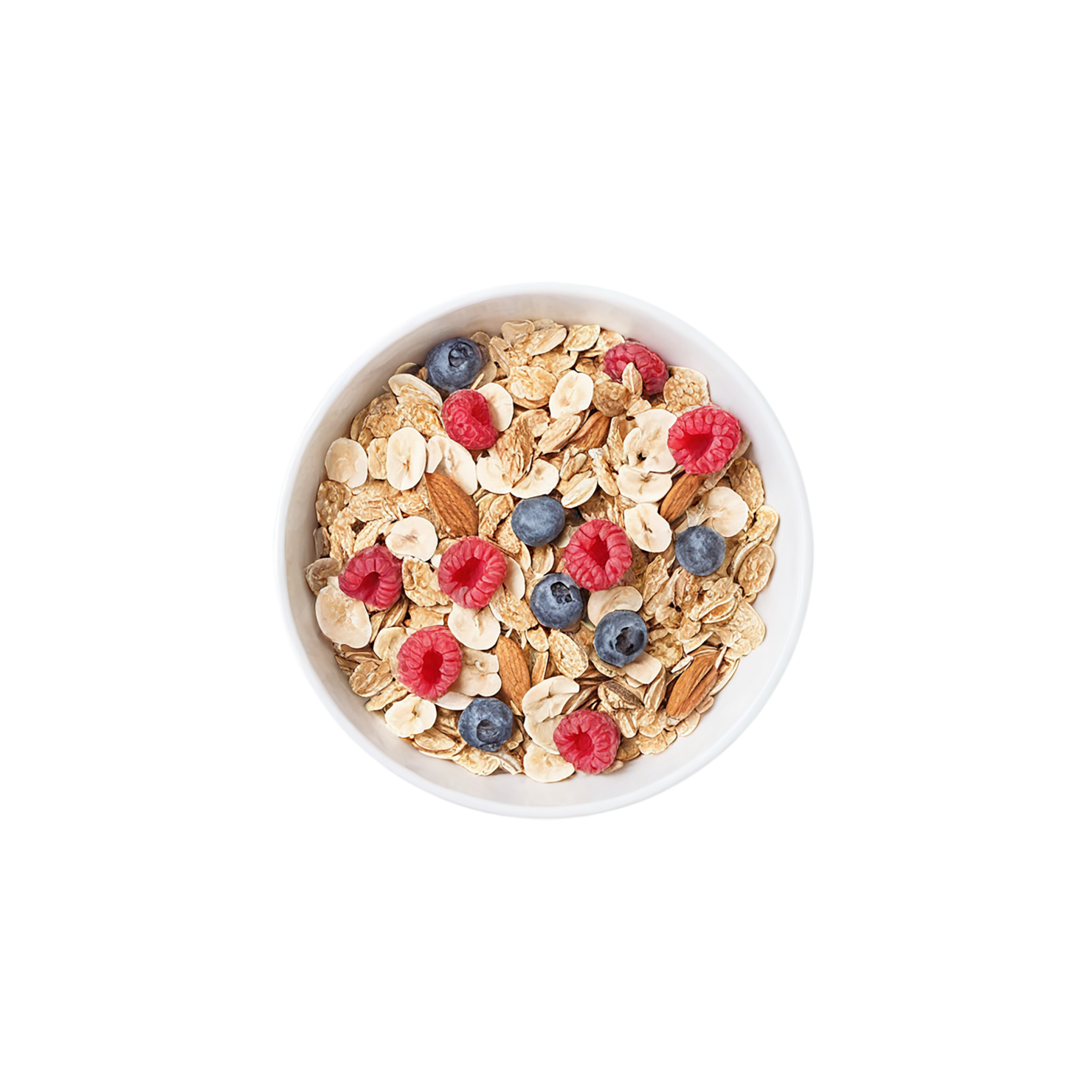 Muesli with fruits breakfast foods isolated on transparent background #3497