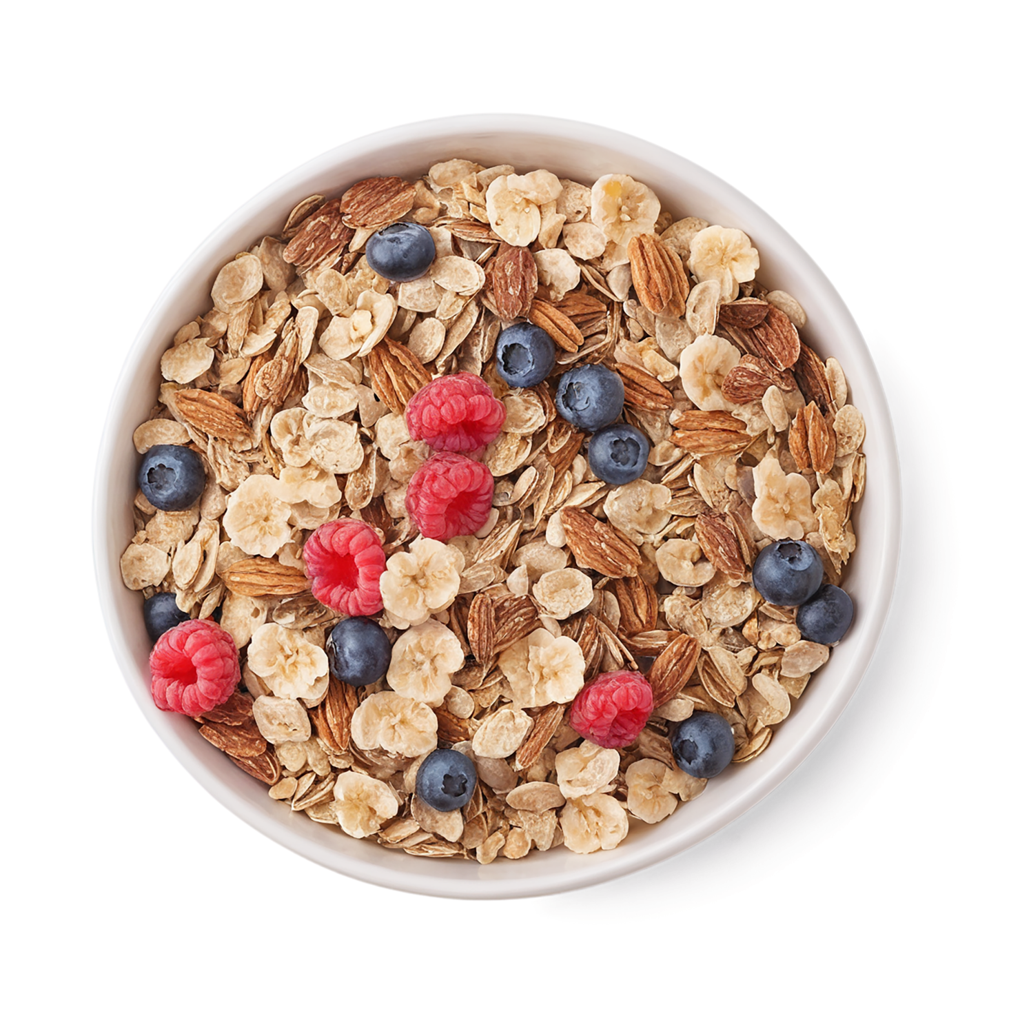 Muesli with fruits breakfast foods isolated on transparent background #3501