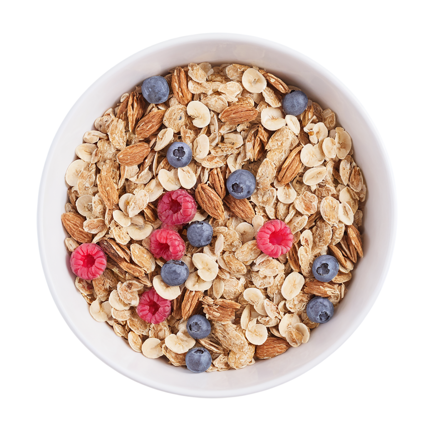 Muesli with fruits breakfast foods isolated on transparent background #3503