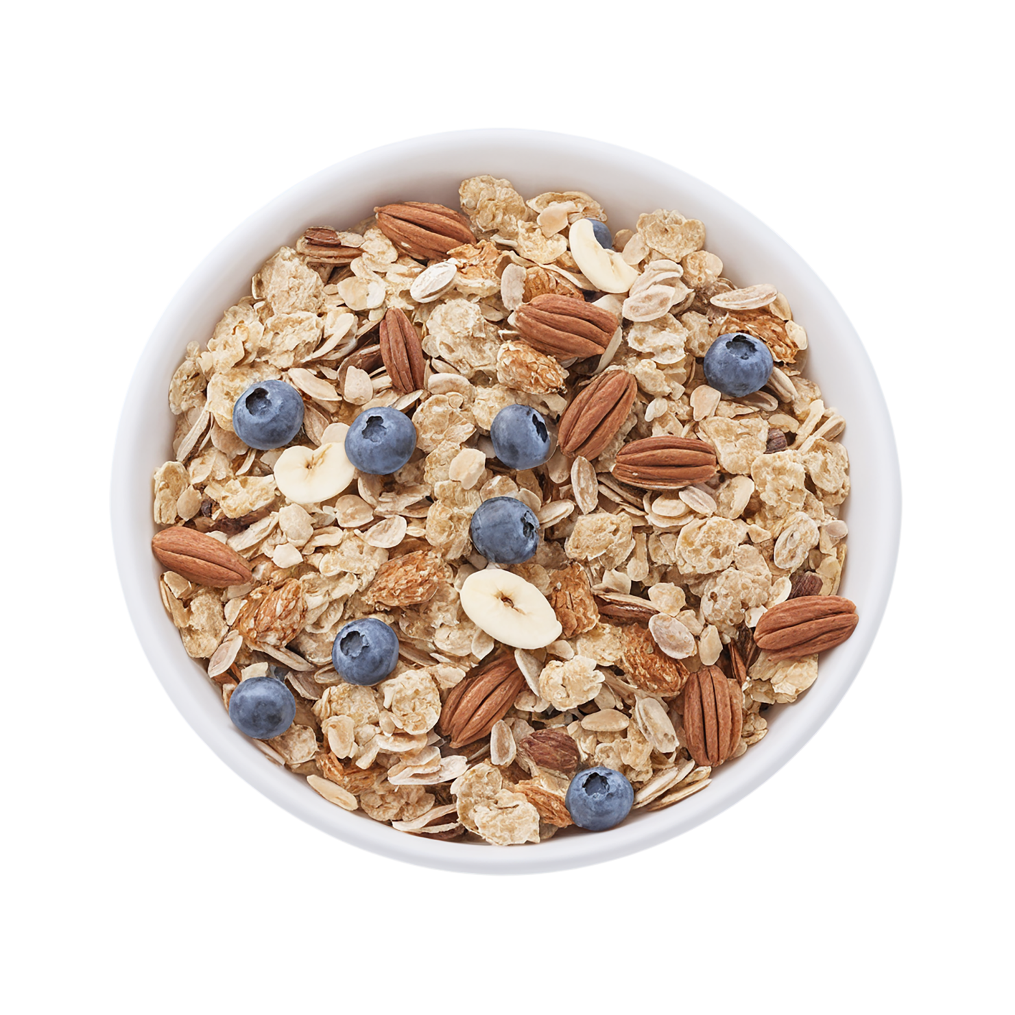 Muesli with fruits breakfast foods isolated on transparent background #3504