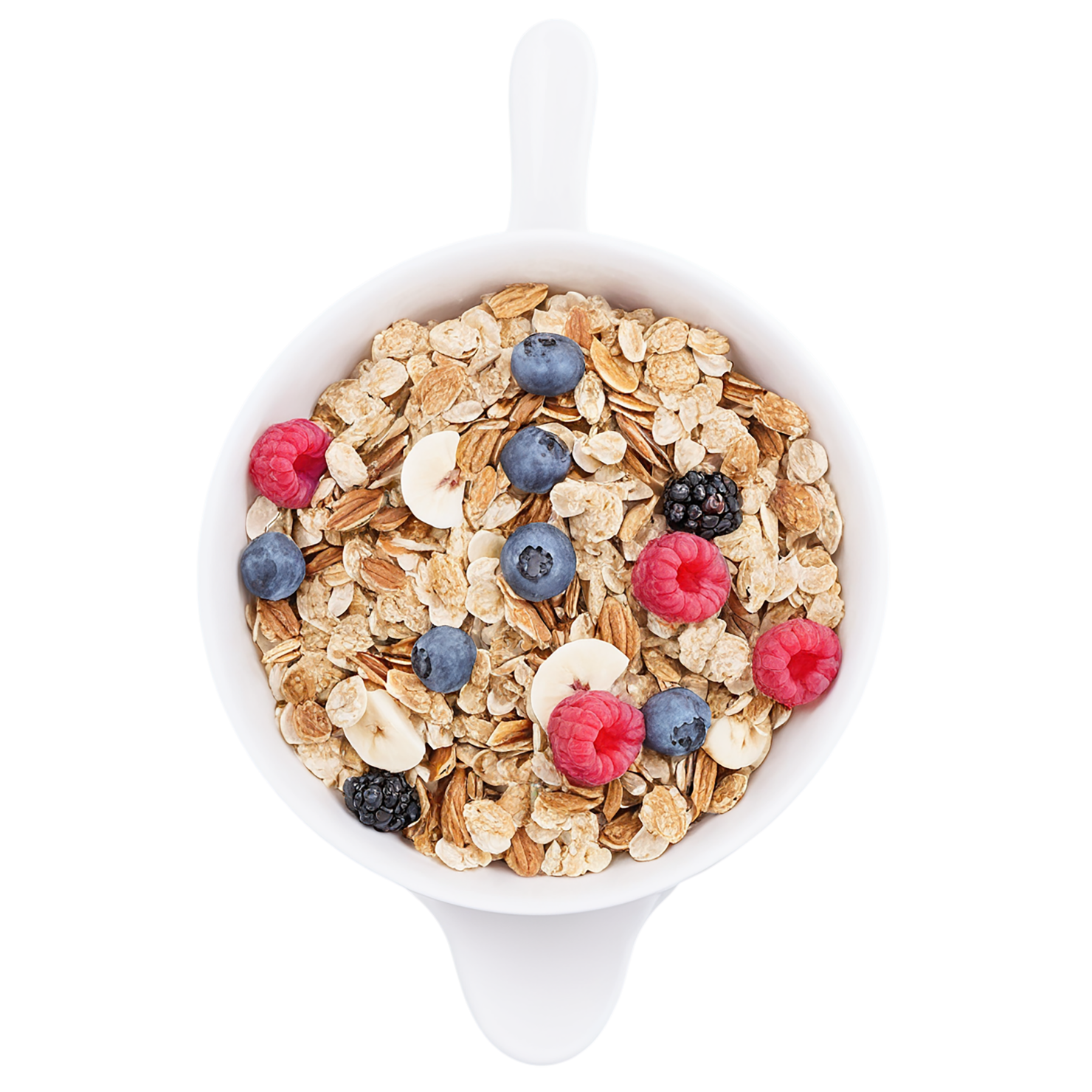 Muesli with fruits breakfast foods isolated on transparent background #3506