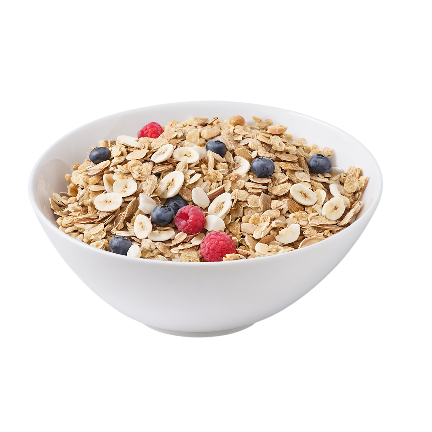 Muesli with fruits breakfast foods isolated on transparent background #3507