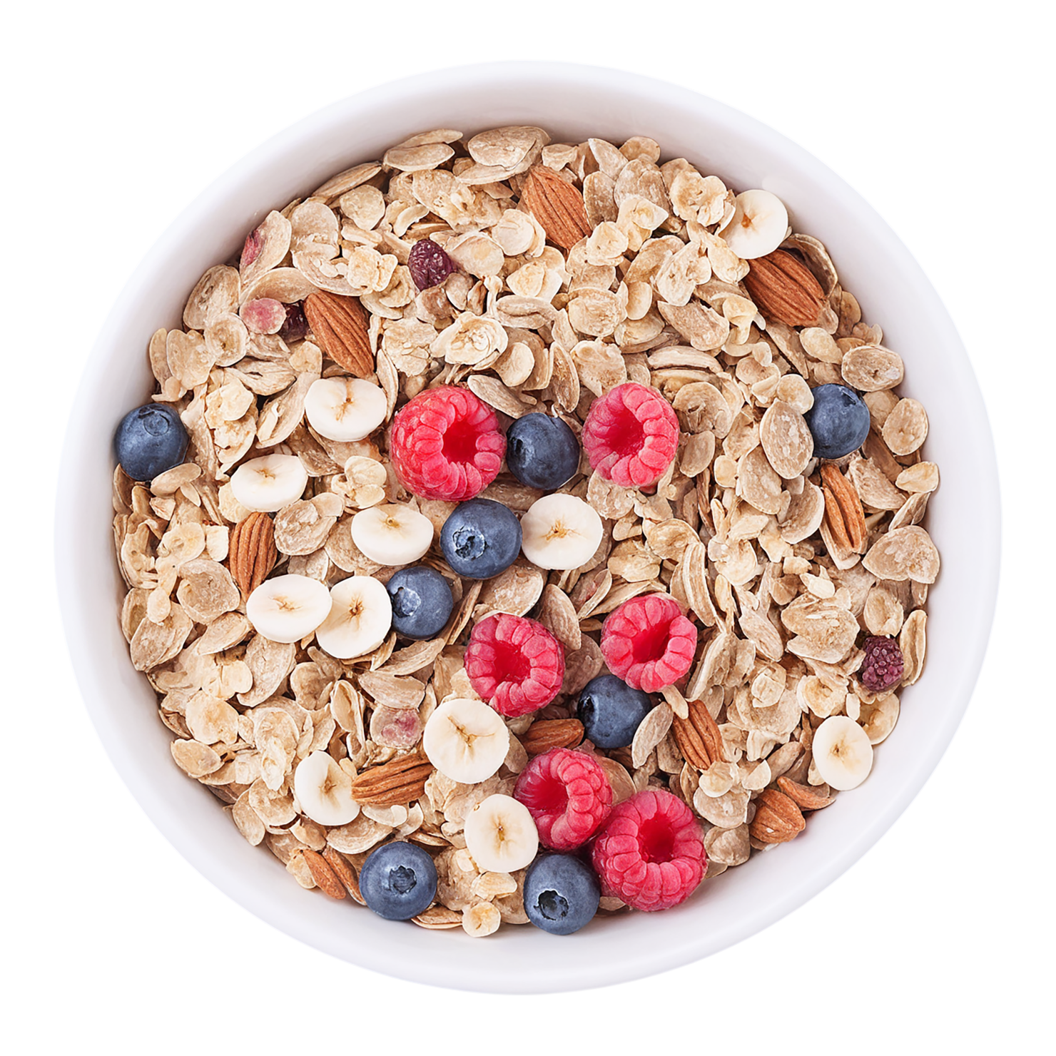 Muesli with fruits breakfast foods isolated on transparent background #3509