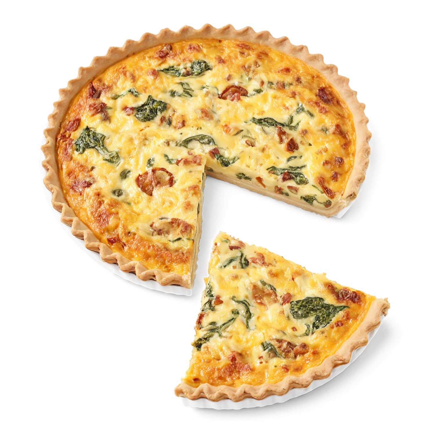 Quiche breakfast foods isolated on transparent background #3624