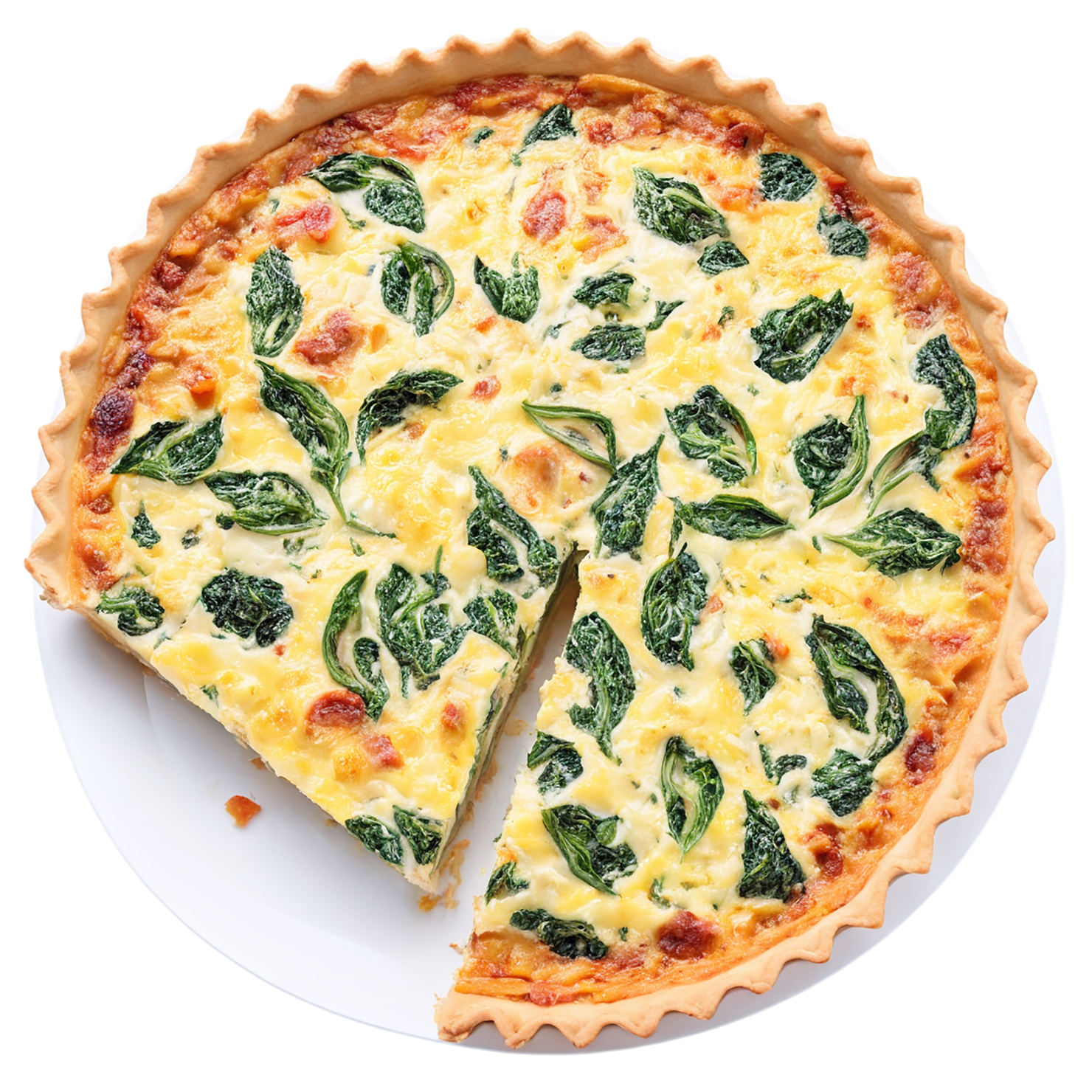 Quiche breakfast foods isolated on transparent background #3629
