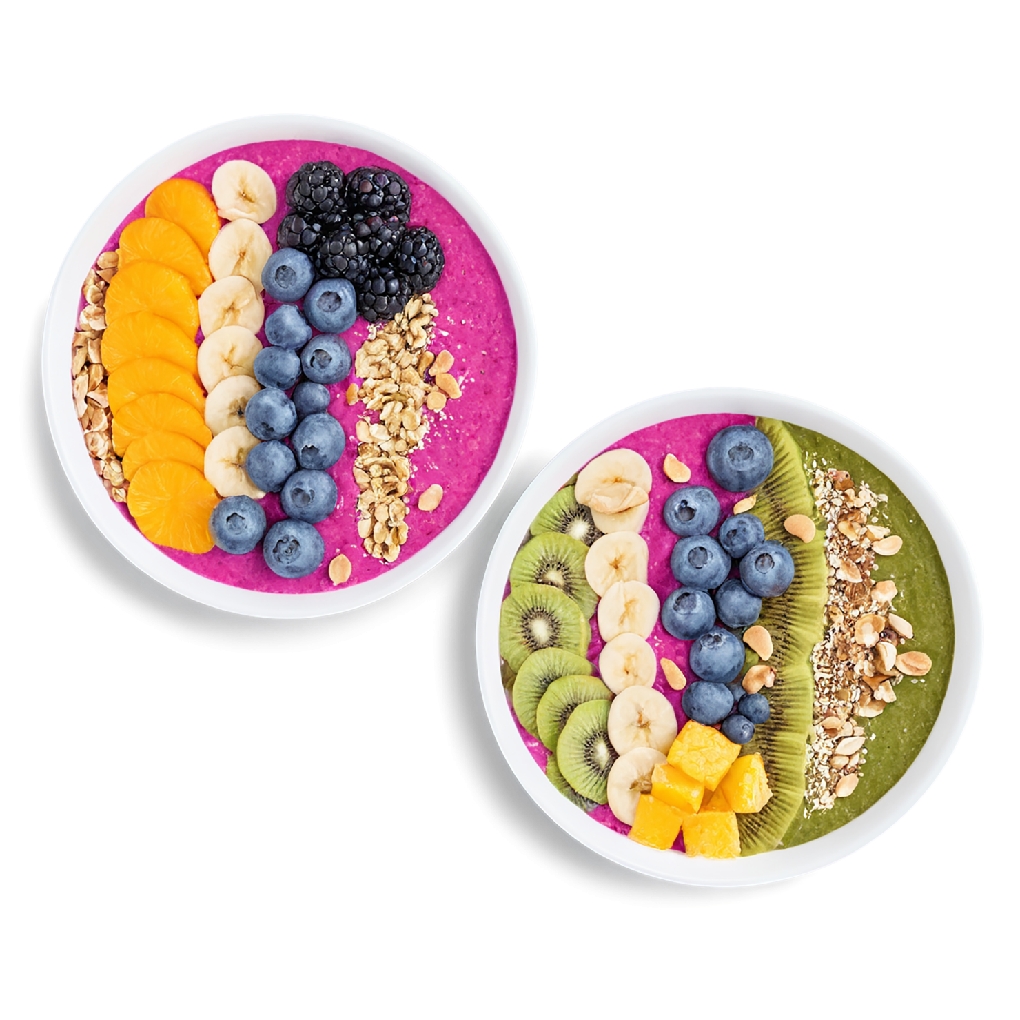 Smoothie bowls breakfast foods isolated on transparent background #3632
