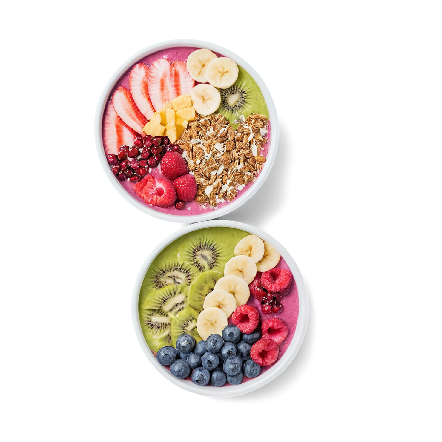 Smoothie bowls breakfast foods isolated on transparent background #3636
