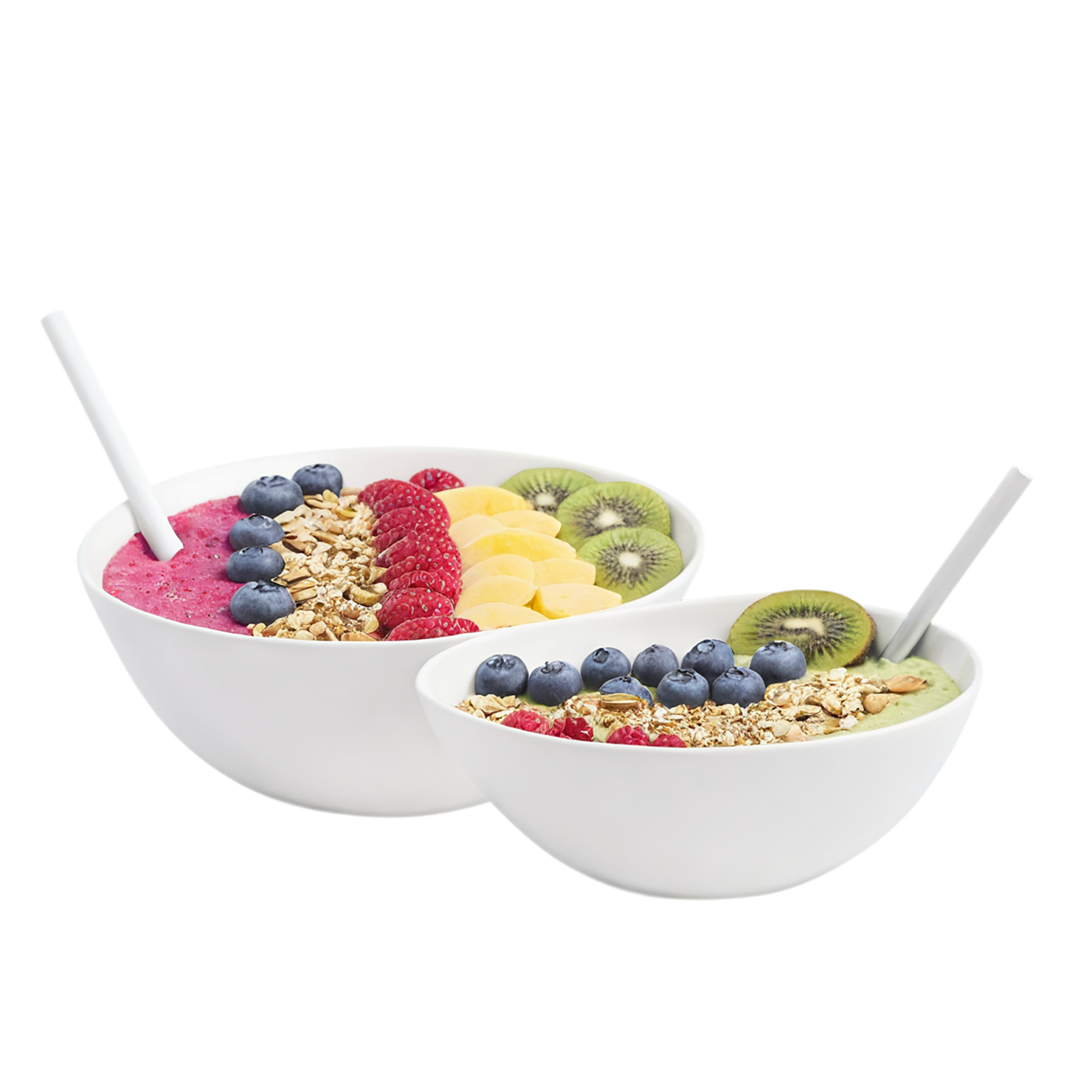 Smoothie bowls breakfast foods isolated on transparent background #3637