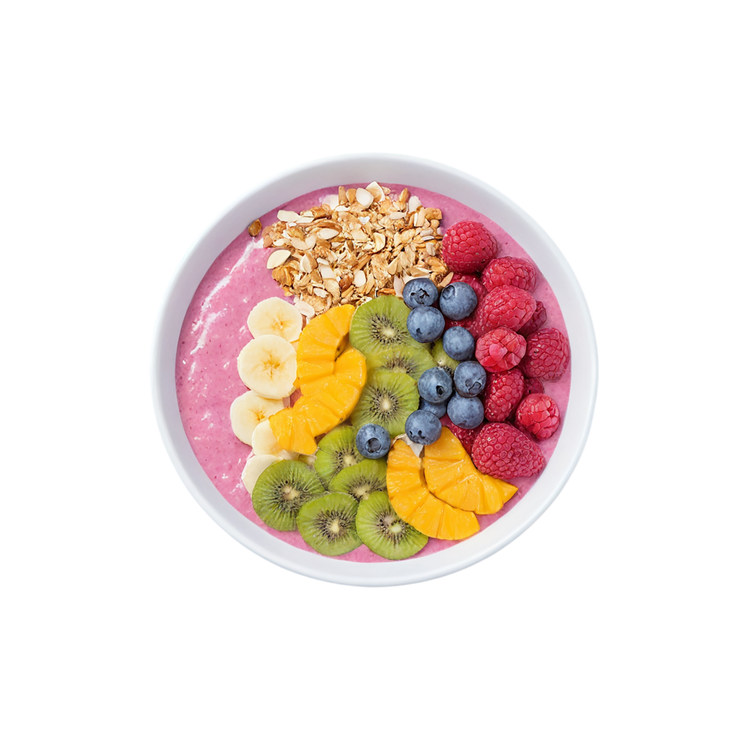 Smoothie bowls breakfast foods isolated on transparent background #3639