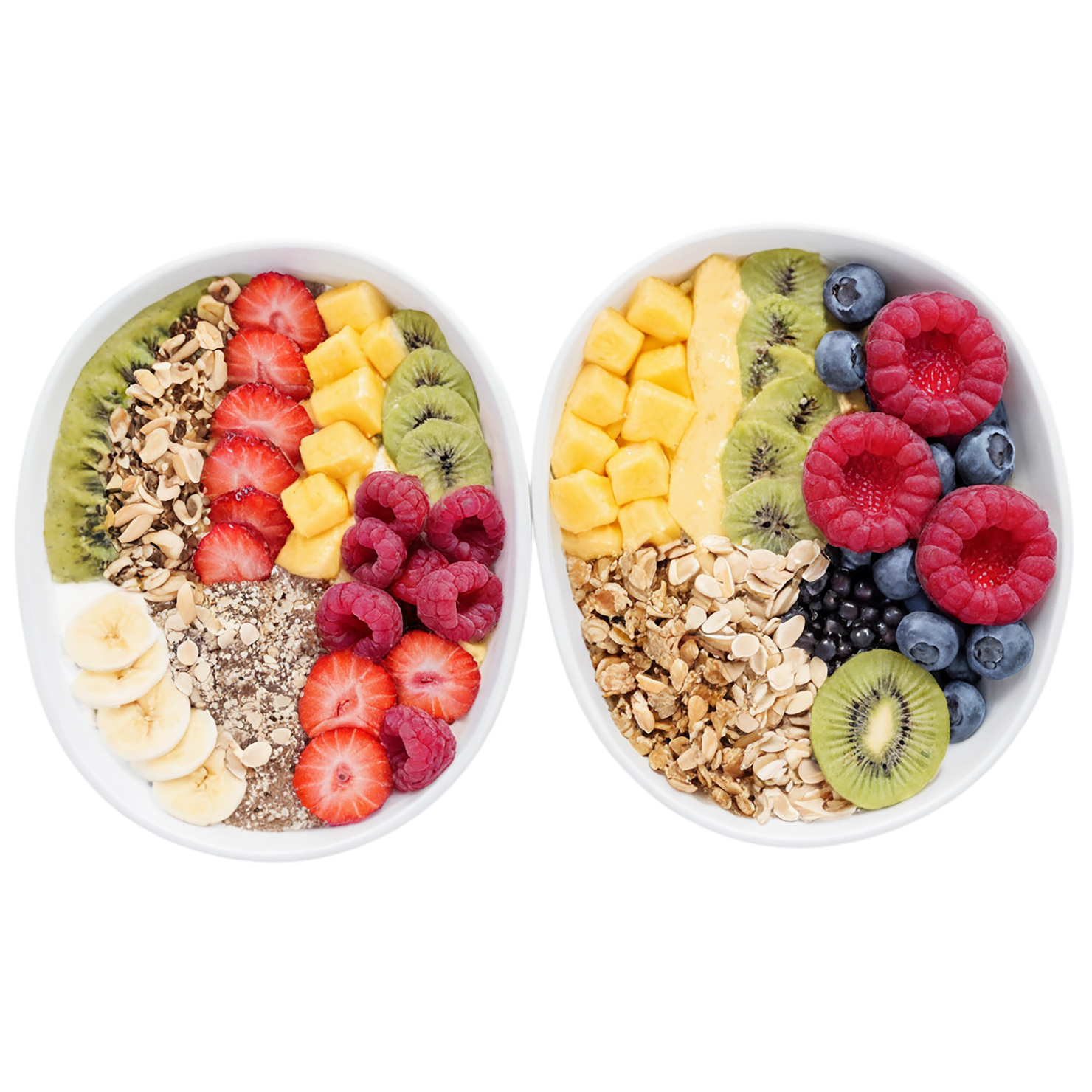 Smoothie bowls breakfast foods isolated on transparent background #3640