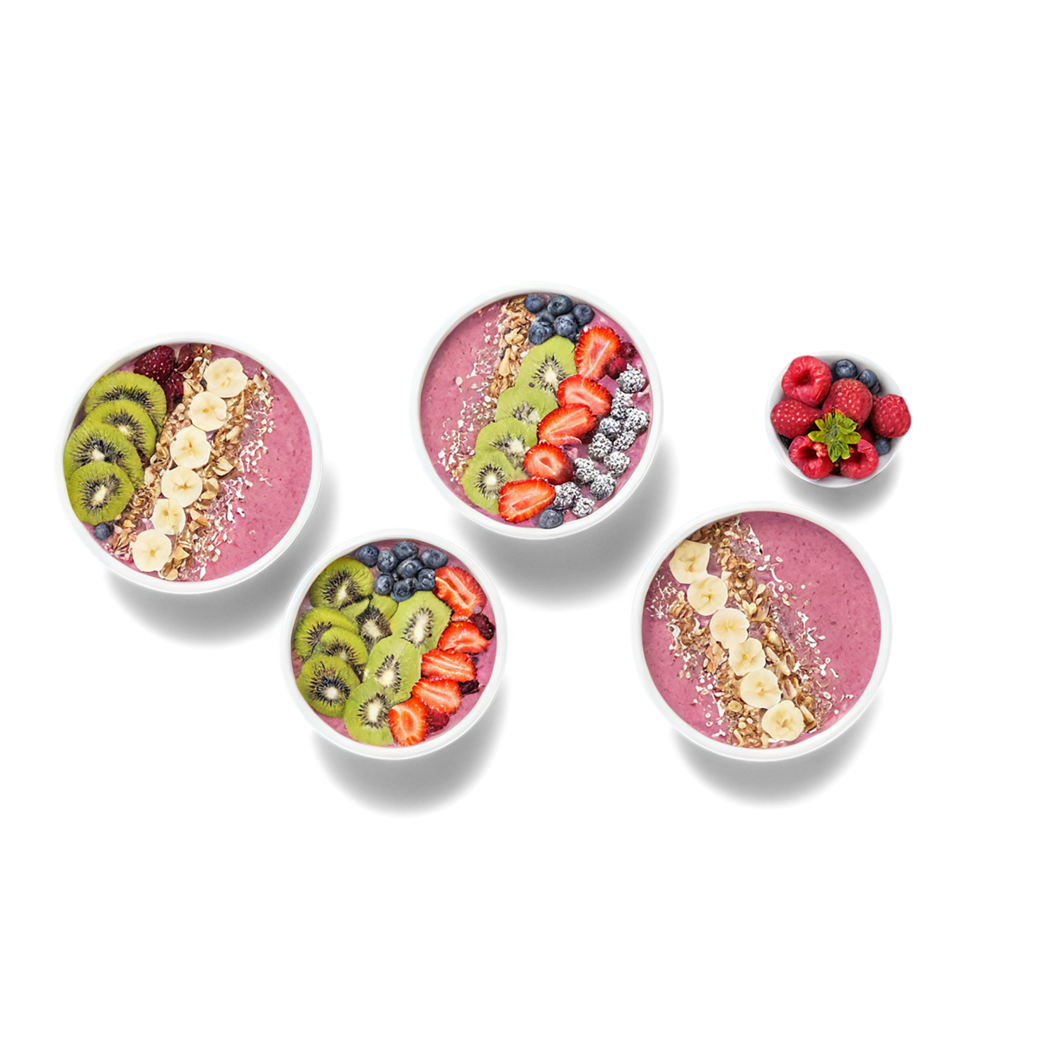 Smoothie bowls breakfast foods isolated on transparent background #3642
