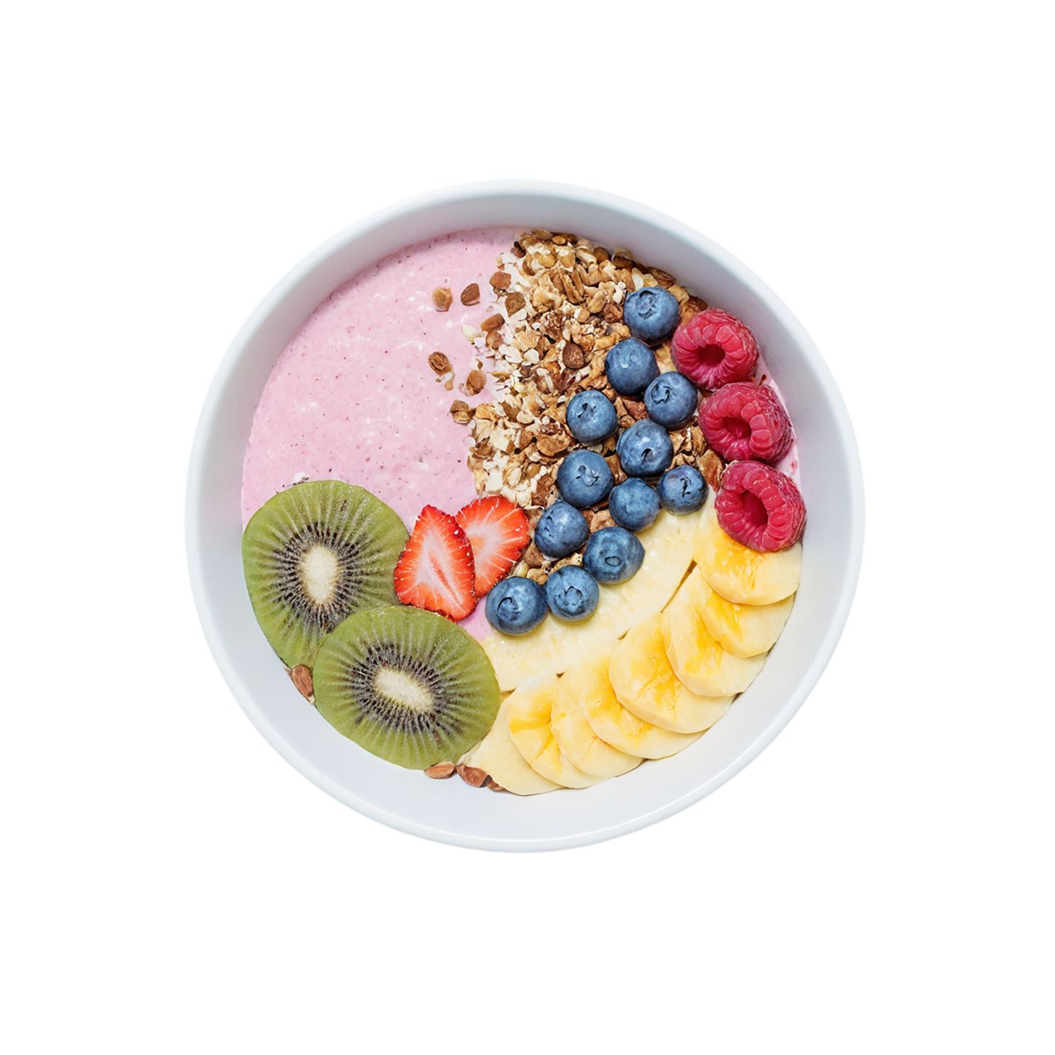 Smoothie bowls breakfast foods isolated on transparent background #3644