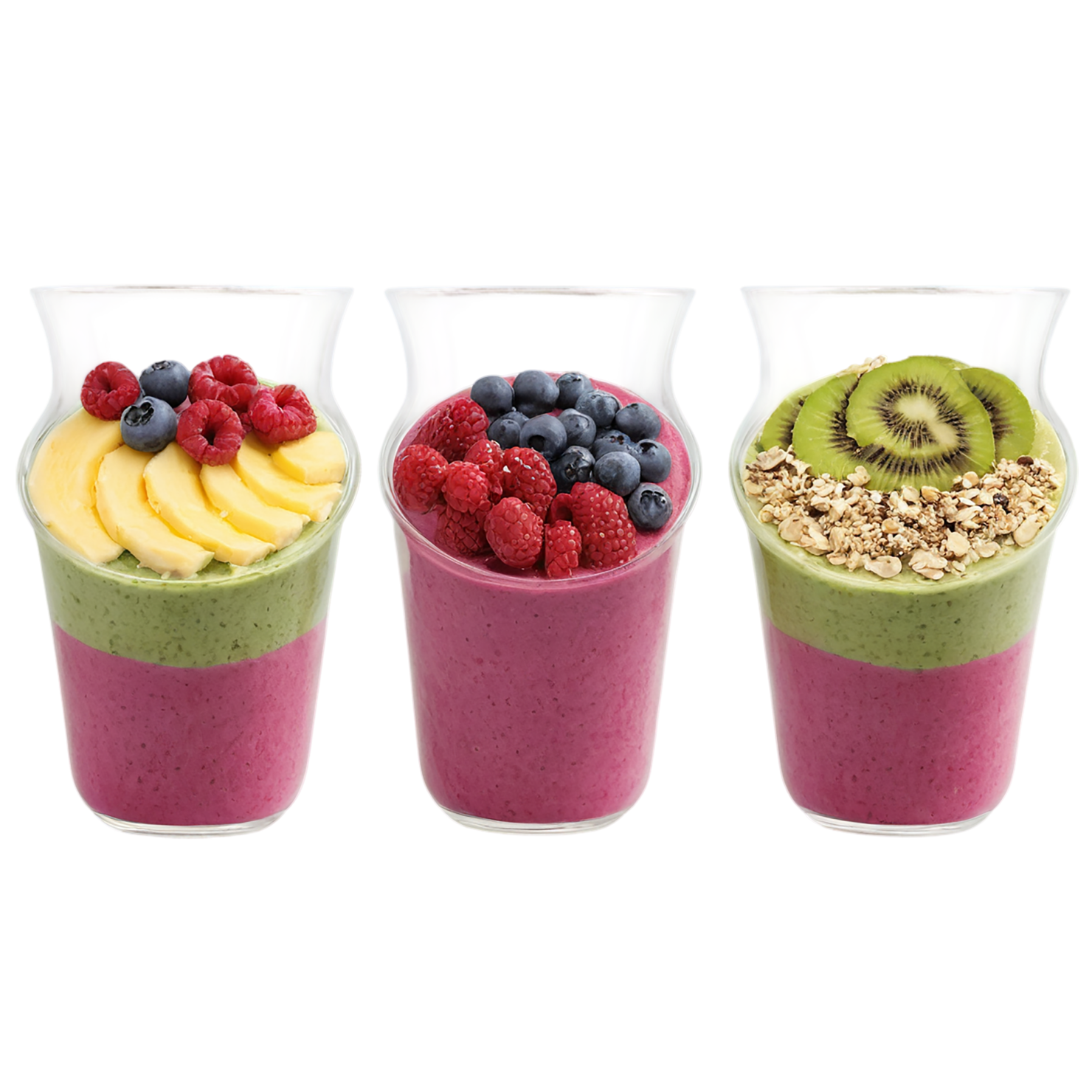 Smoothie bowls breakfast foods isolated on transparent background #3645