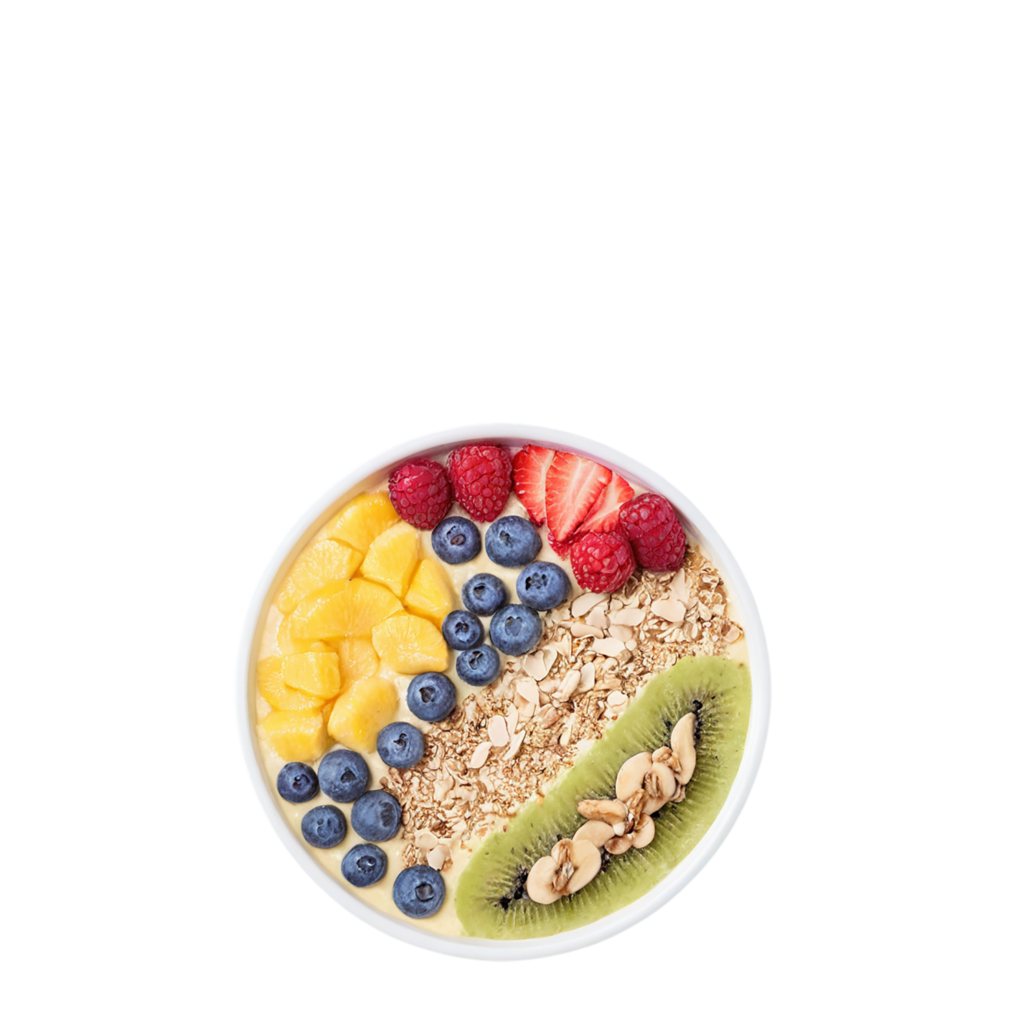 Smoothie bowls breakfast foods isolated on transparent background #3651