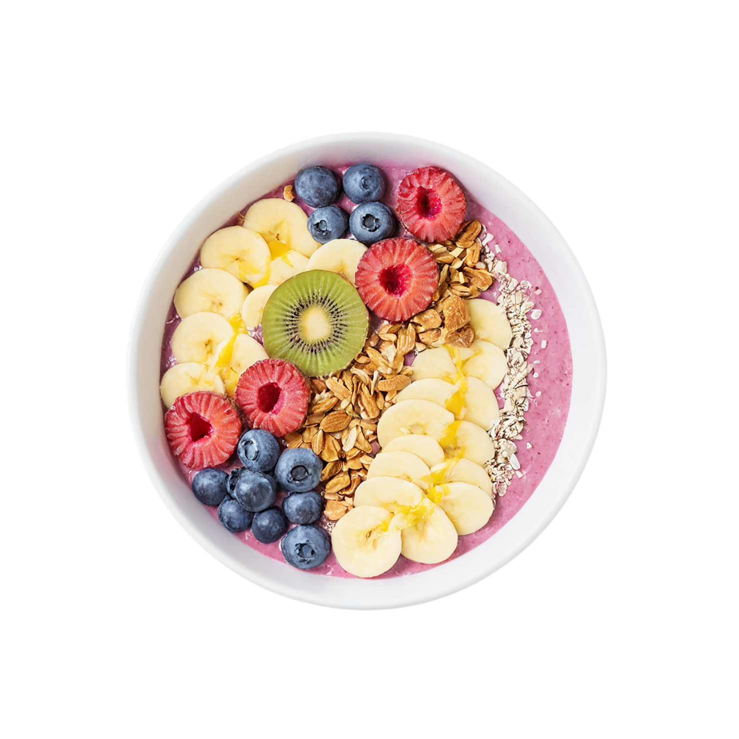 Smoothie bowls breakfast foods isolated on transparent background #3652