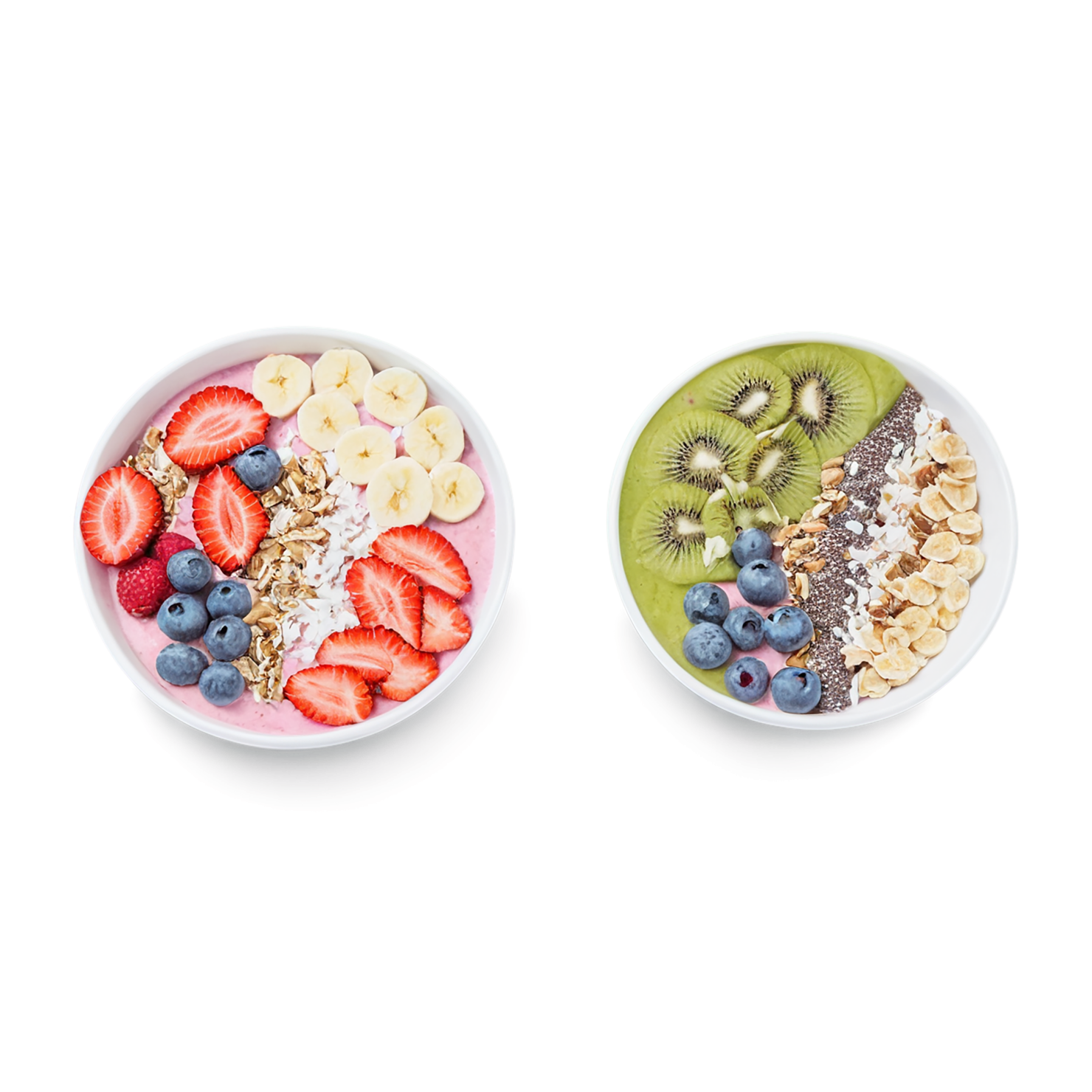 Smoothie bowls breakfast foods isolated on transparent background #3653