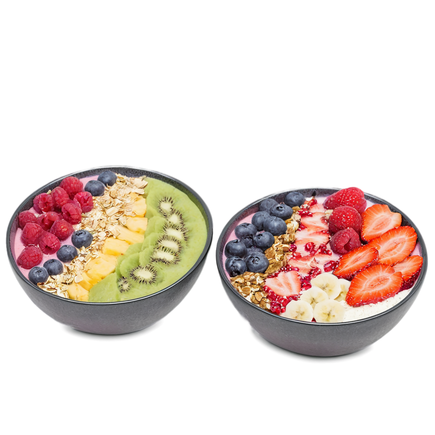 Smoothie bowls breakfast foods isolated on transparent background #3654