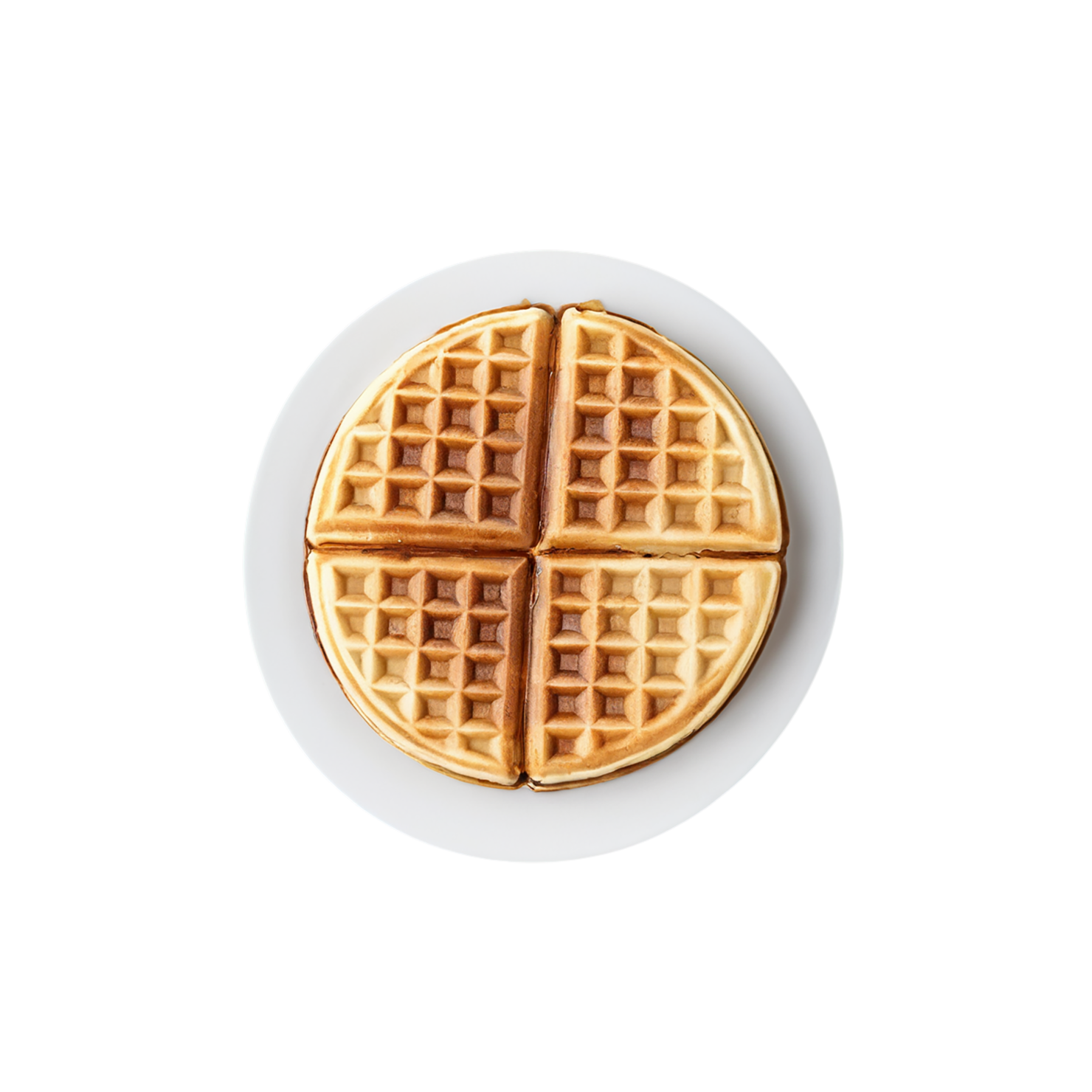 Waffles breakfast foods isolated on transparent background #3659