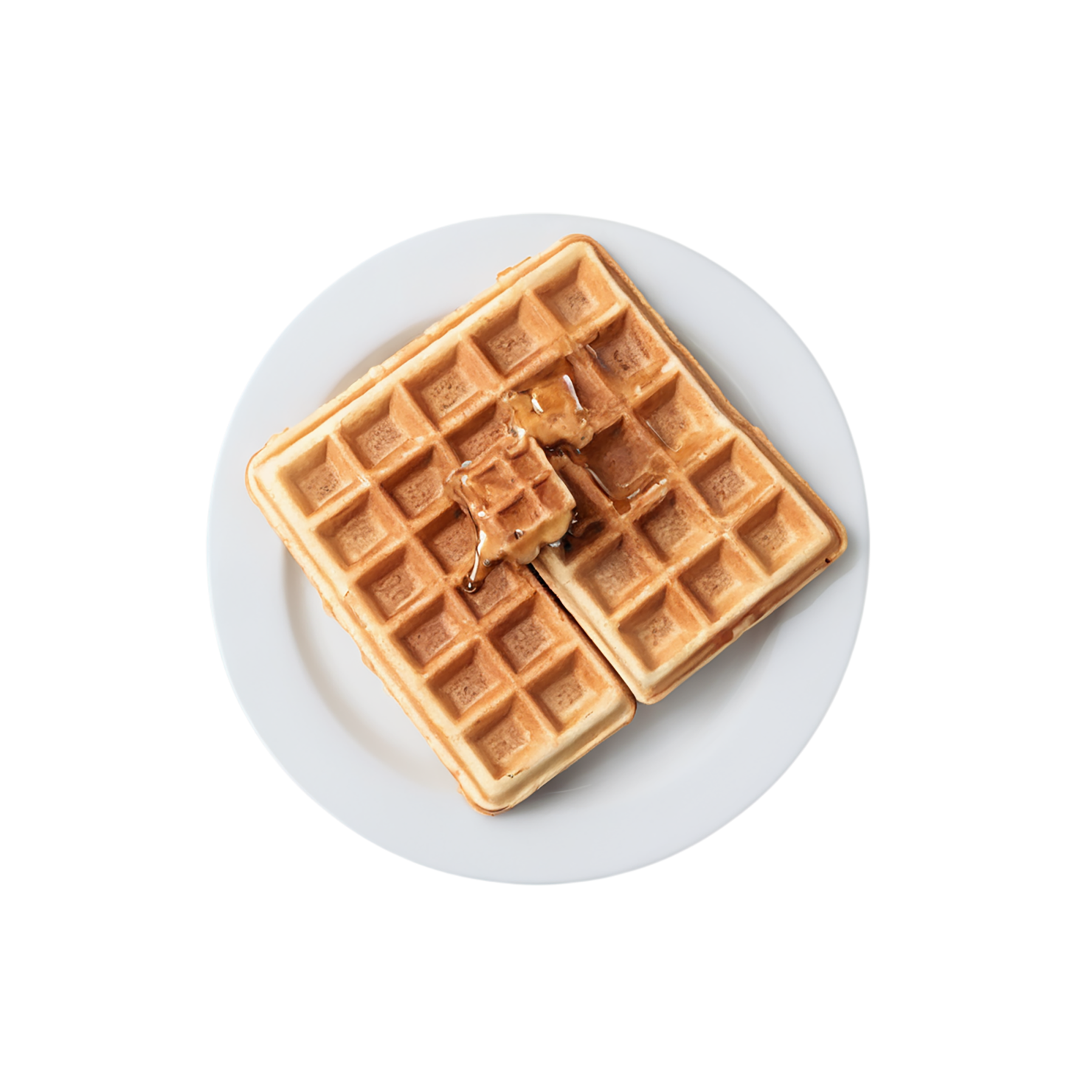 Waffles breakfast foods isolated on transparent background #3663