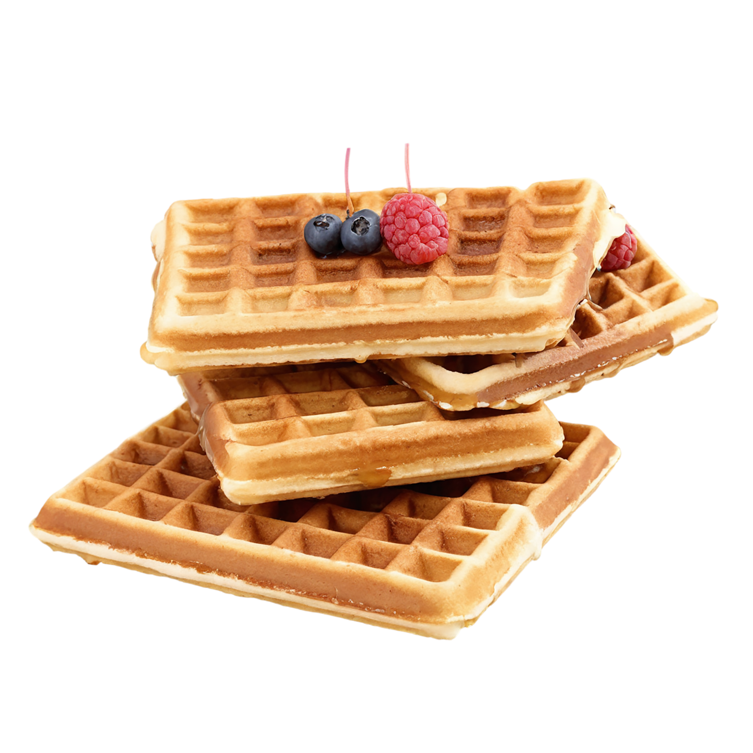 Waffles breakfast foods isolated on transparent background #3664