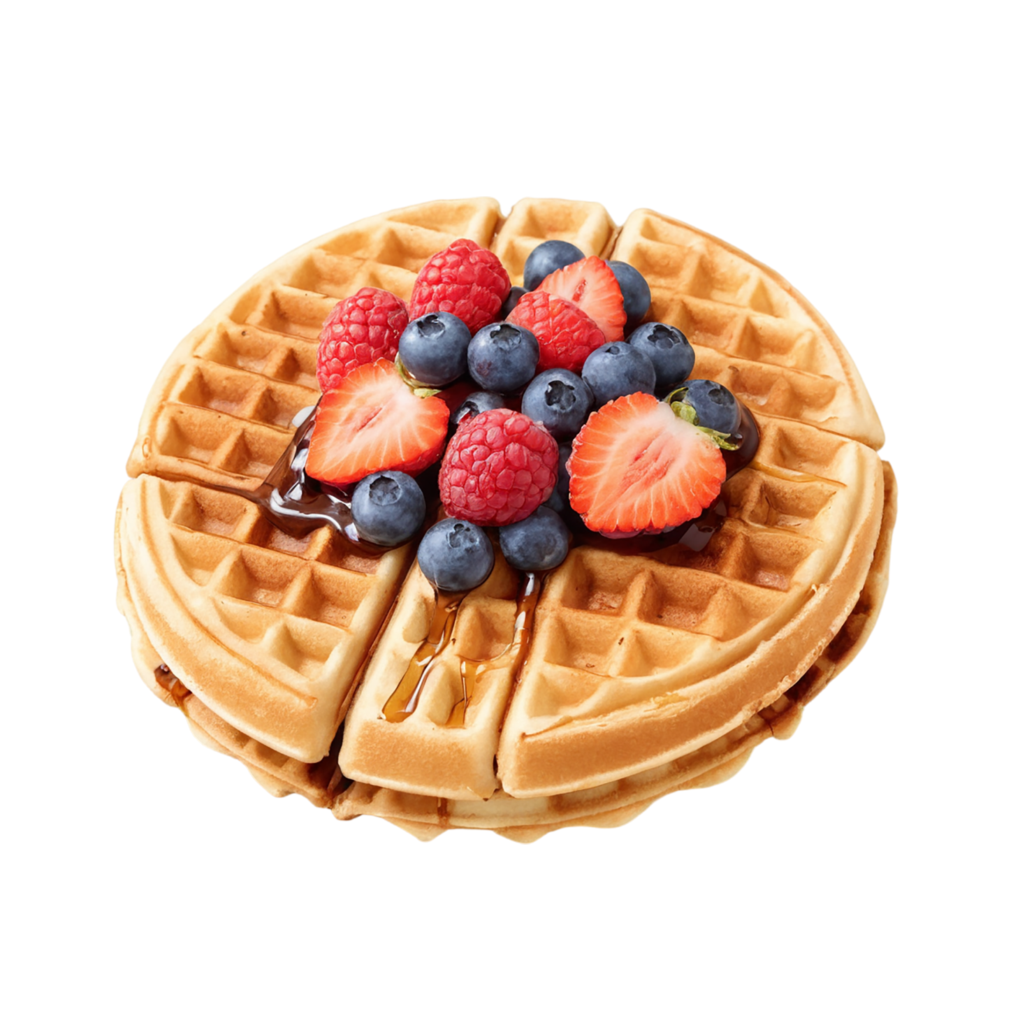 Waffles breakfast foods isolated on transparent background #3665