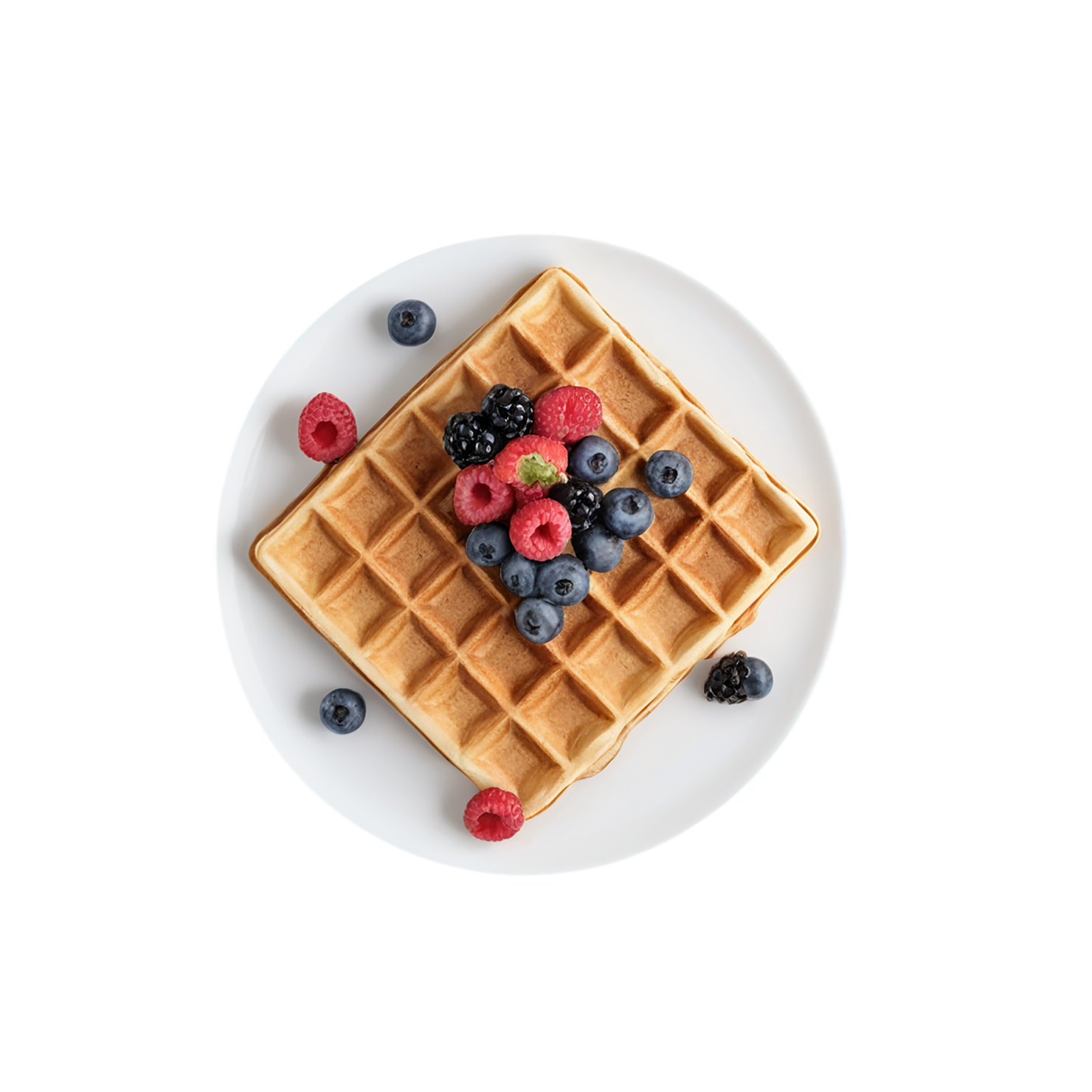 Waffles breakfast foods isolated on transparent background #3666