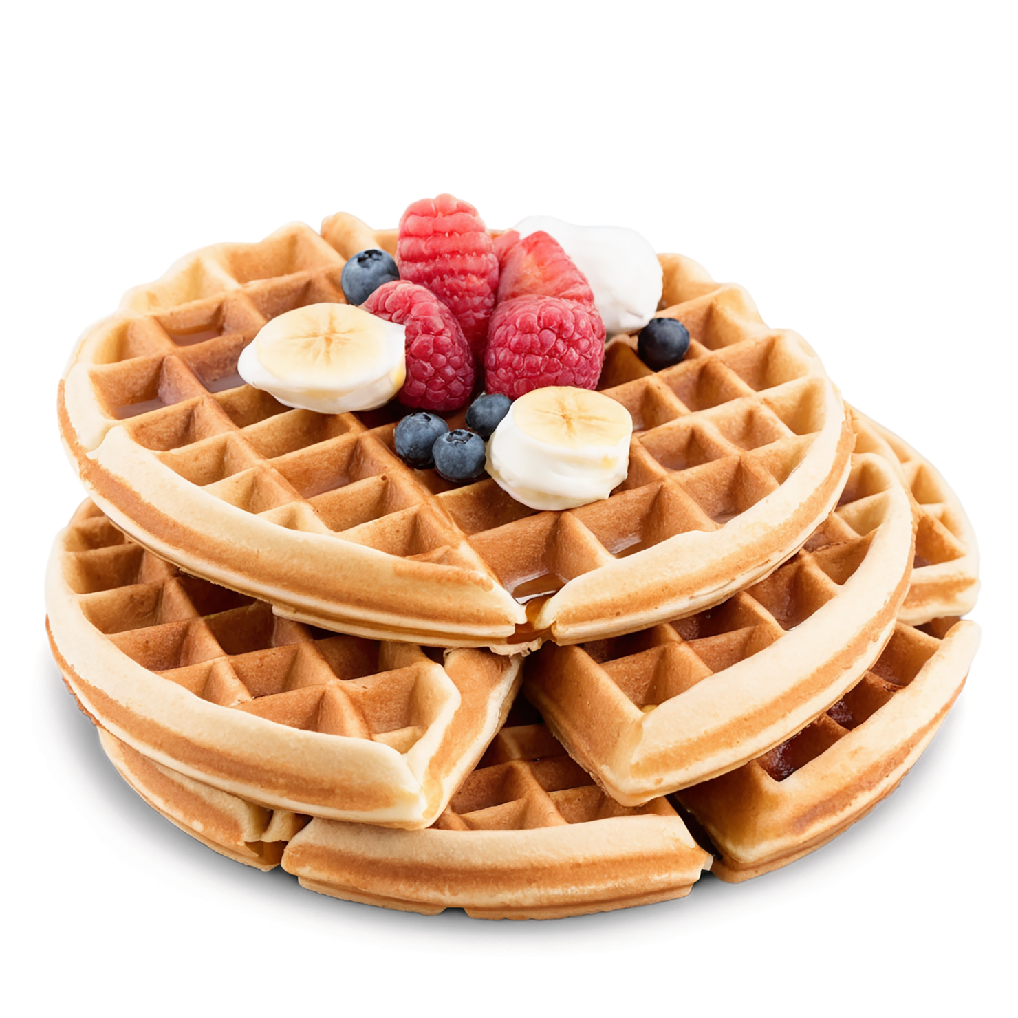 Waffles breakfast foods isolated on transparent background #3667