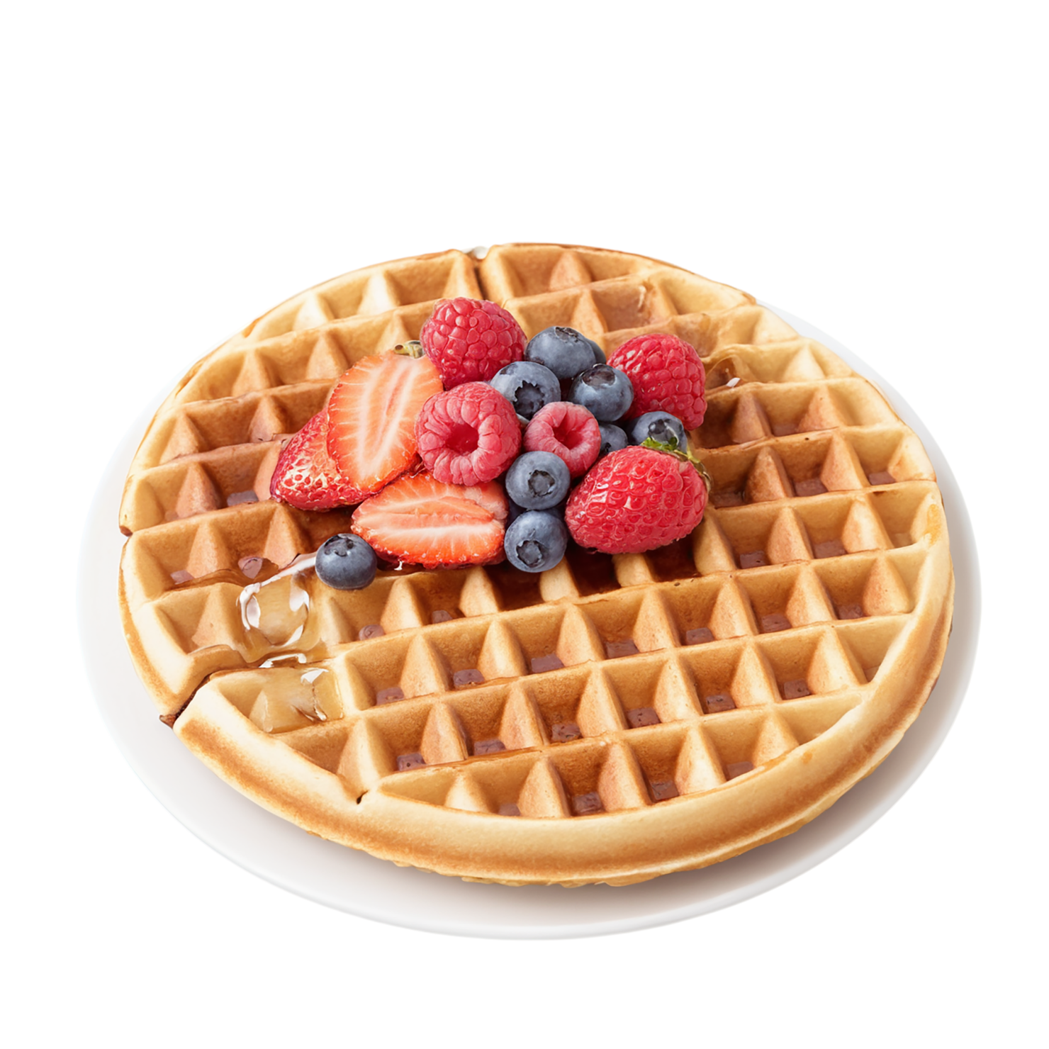 Waffles breakfast foods isolated on transparent background #3668