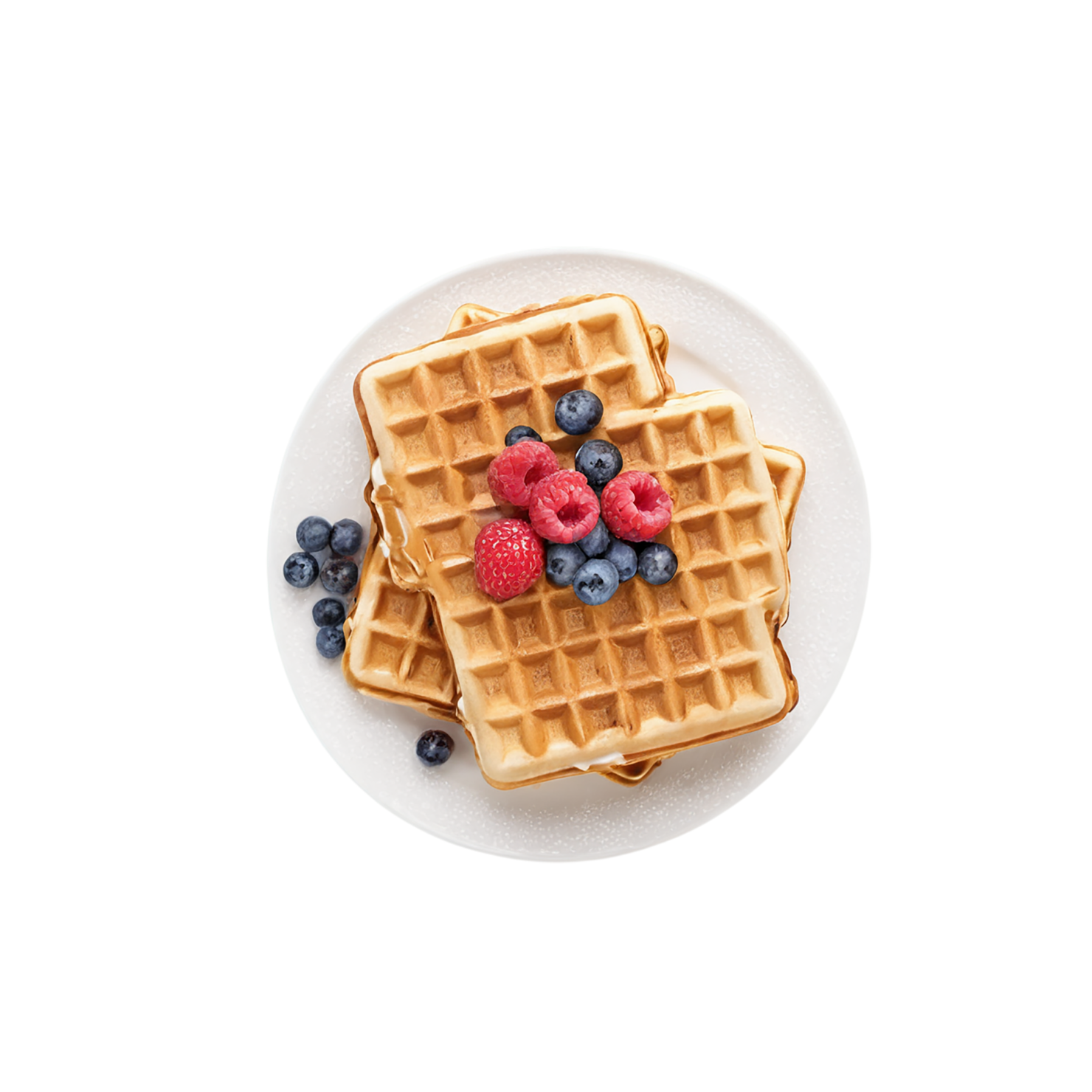 Waffles breakfast foods isolated on transparent background #3669