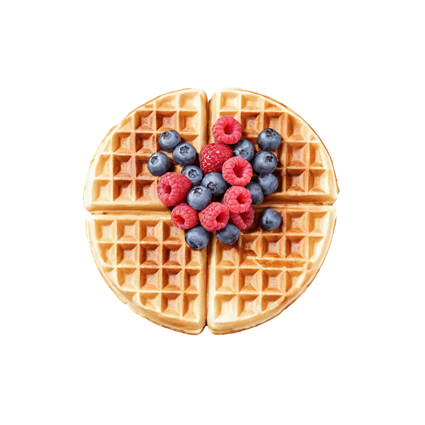 Waffles breakfast foods isolated on transparent background #3670