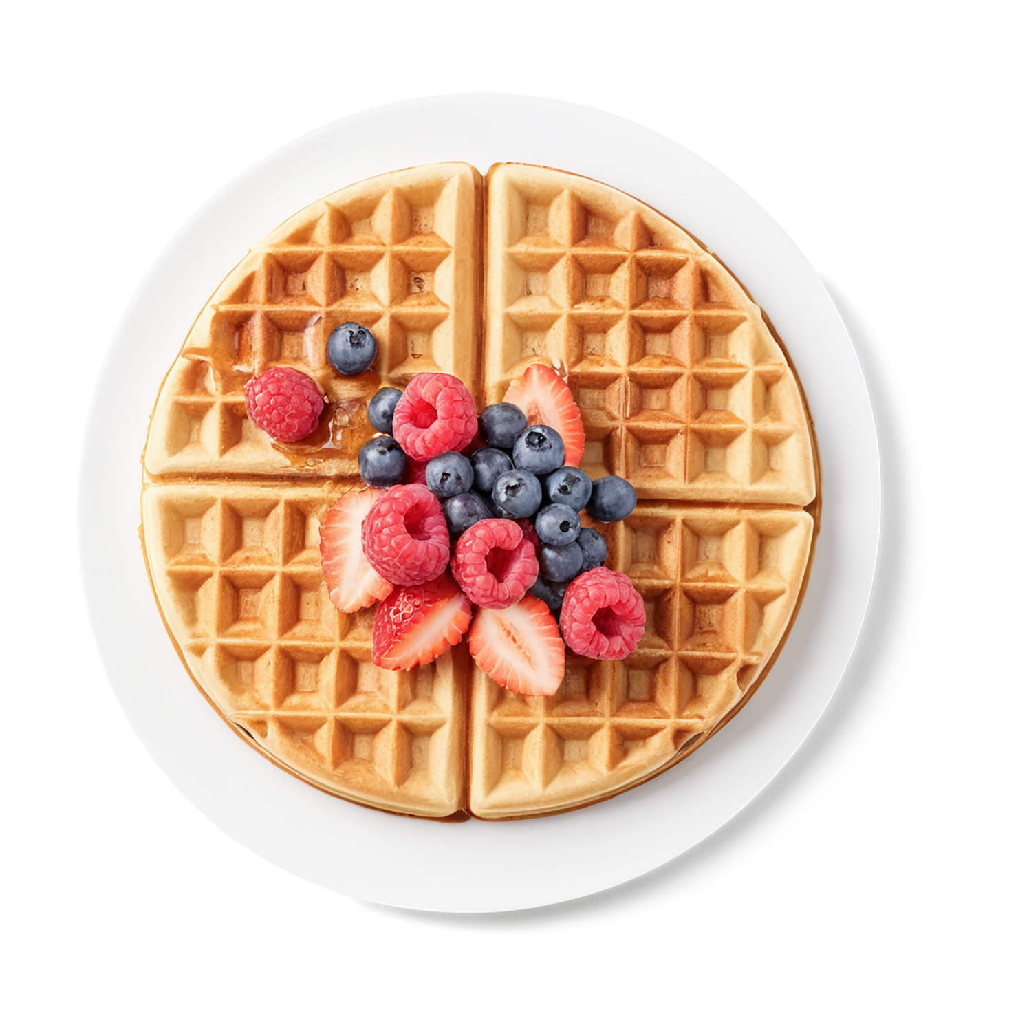 Waffles breakfast foods isolated on transparent background #3671