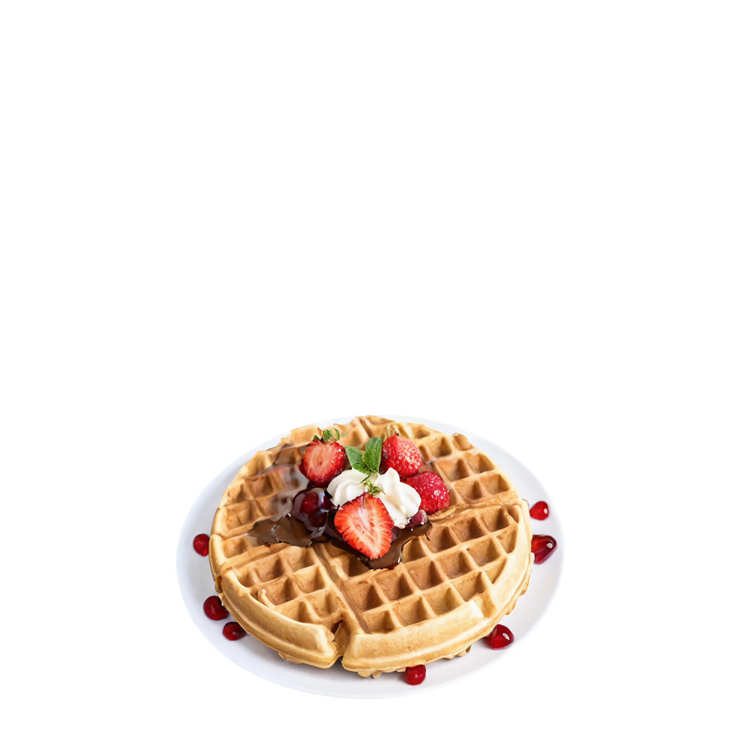 Waffles breakfast foods isolated on transparent background #3672