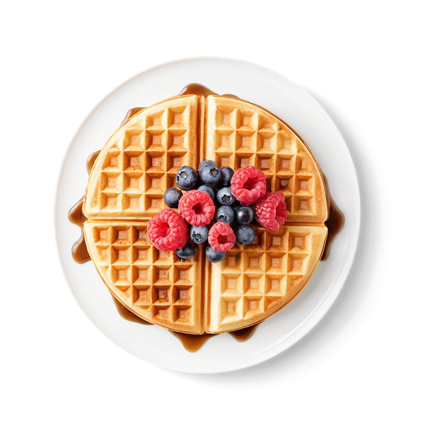 Waffles breakfast foods isolated on transparent background #3675