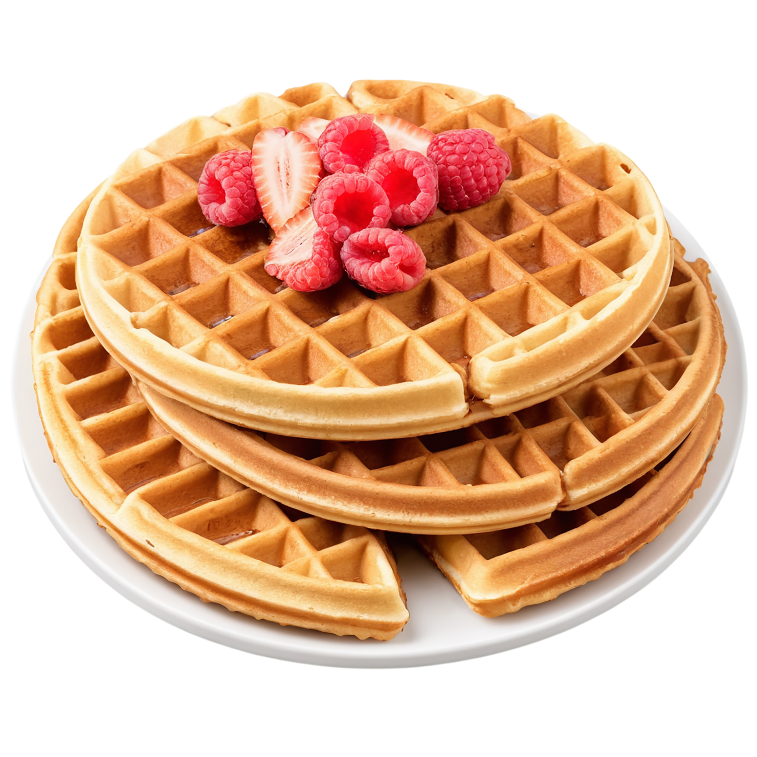 Waffles breakfast foods isolated on transparent background #3676