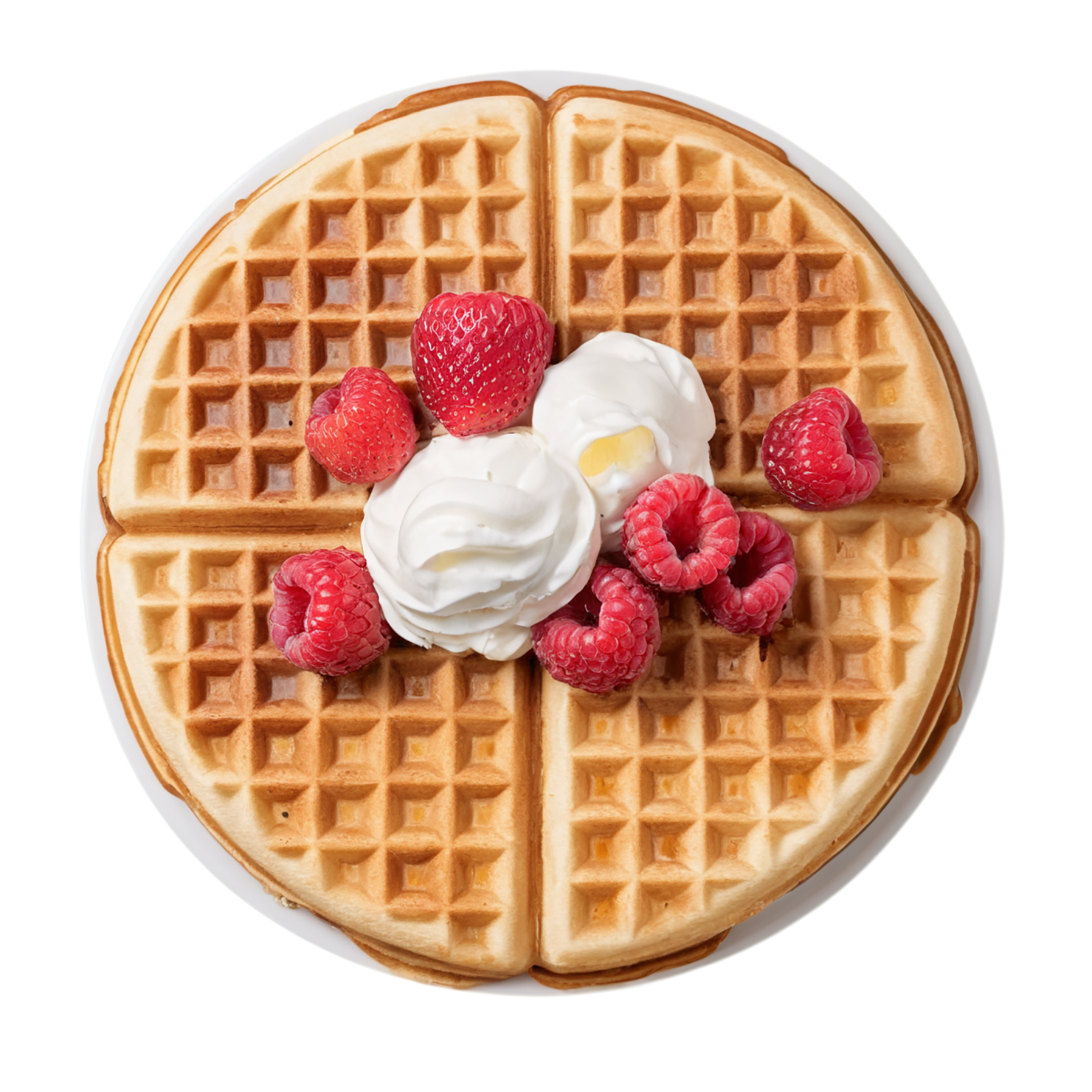 Waffles breakfast foods isolated on transparent background #3677