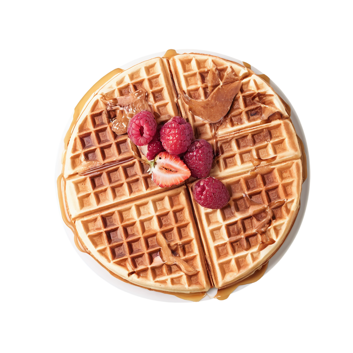 Waffles breakfast foods isolated on transparent background #3678