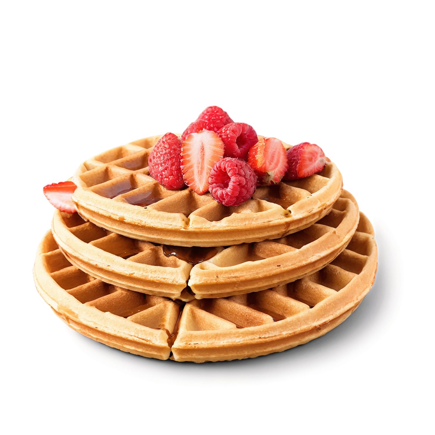 Waffles breakfast foods isolated on transparent background #3679