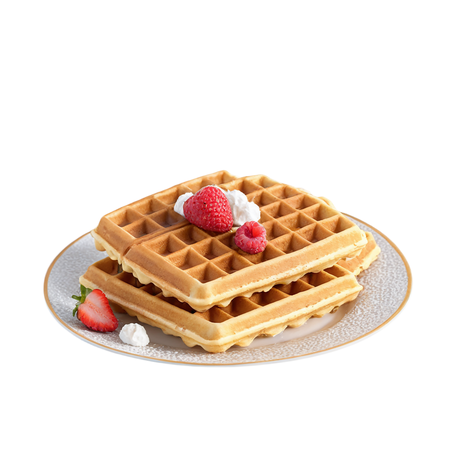 Waffles breakfast foods isolated on transparent background #3680